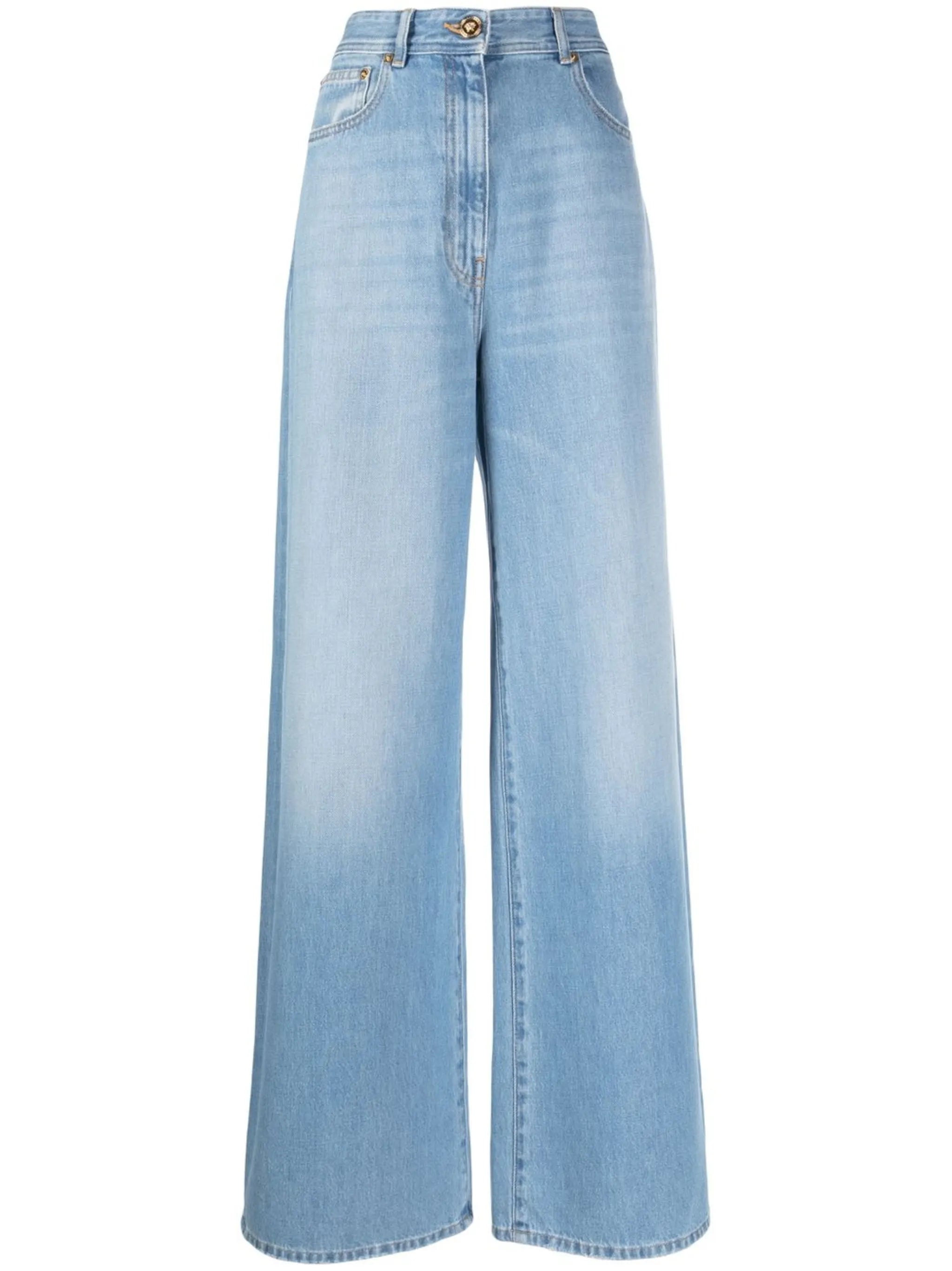 high-rise wide-leg jeans