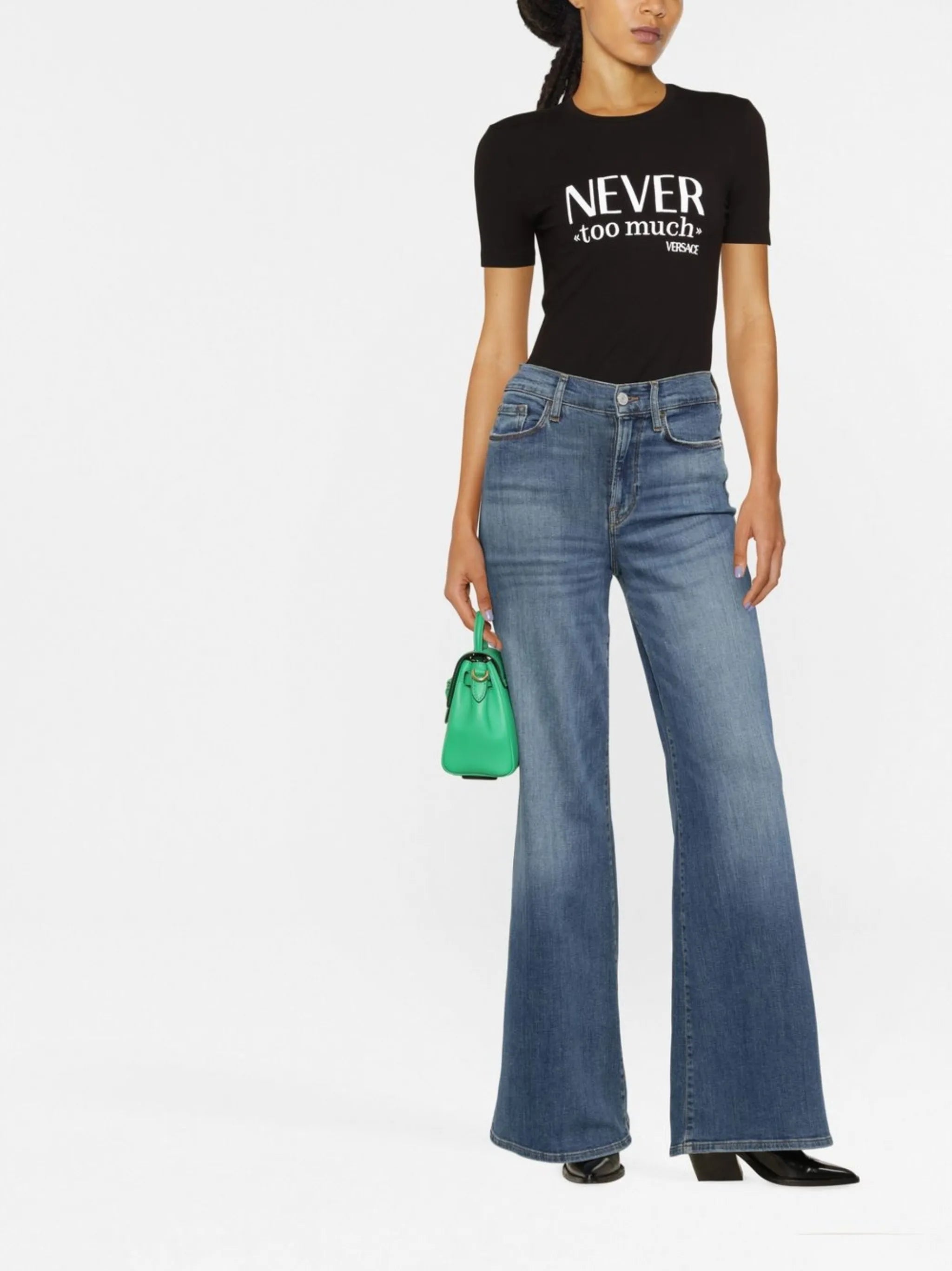 slogan-print short-sleeve T-shirt