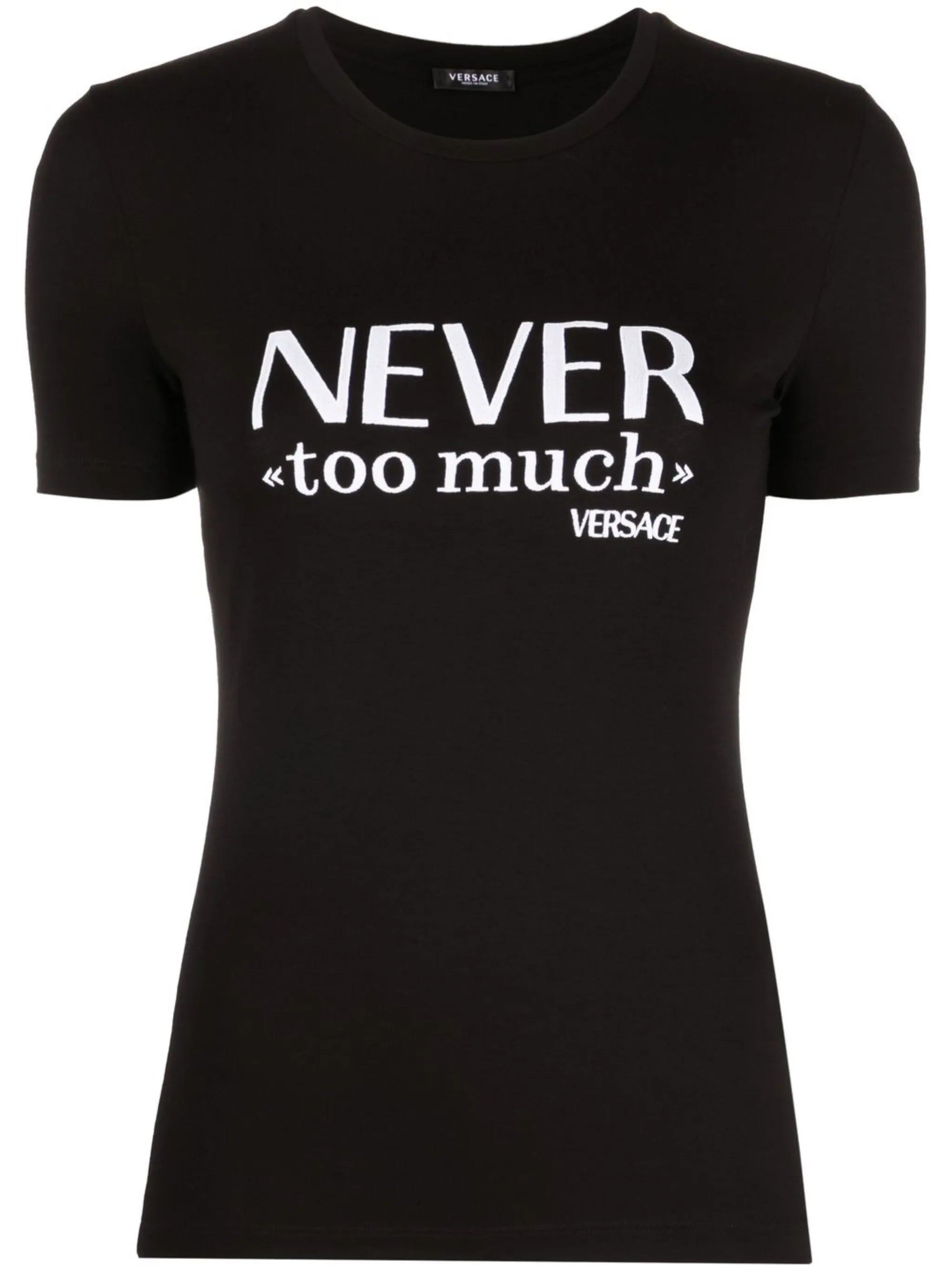 slogan-print short-sleeve T-shirt