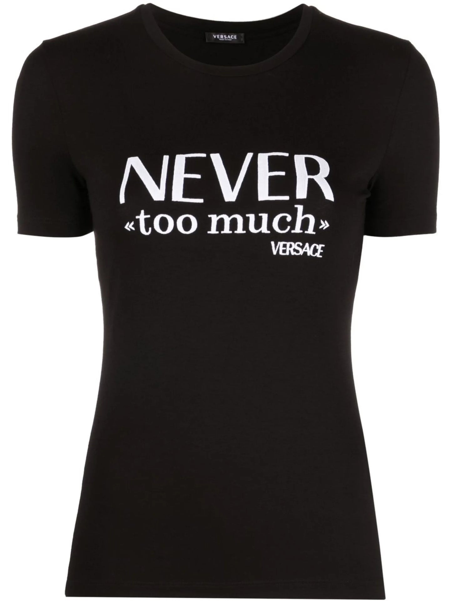 slogan-print short-sleeve T-shirt