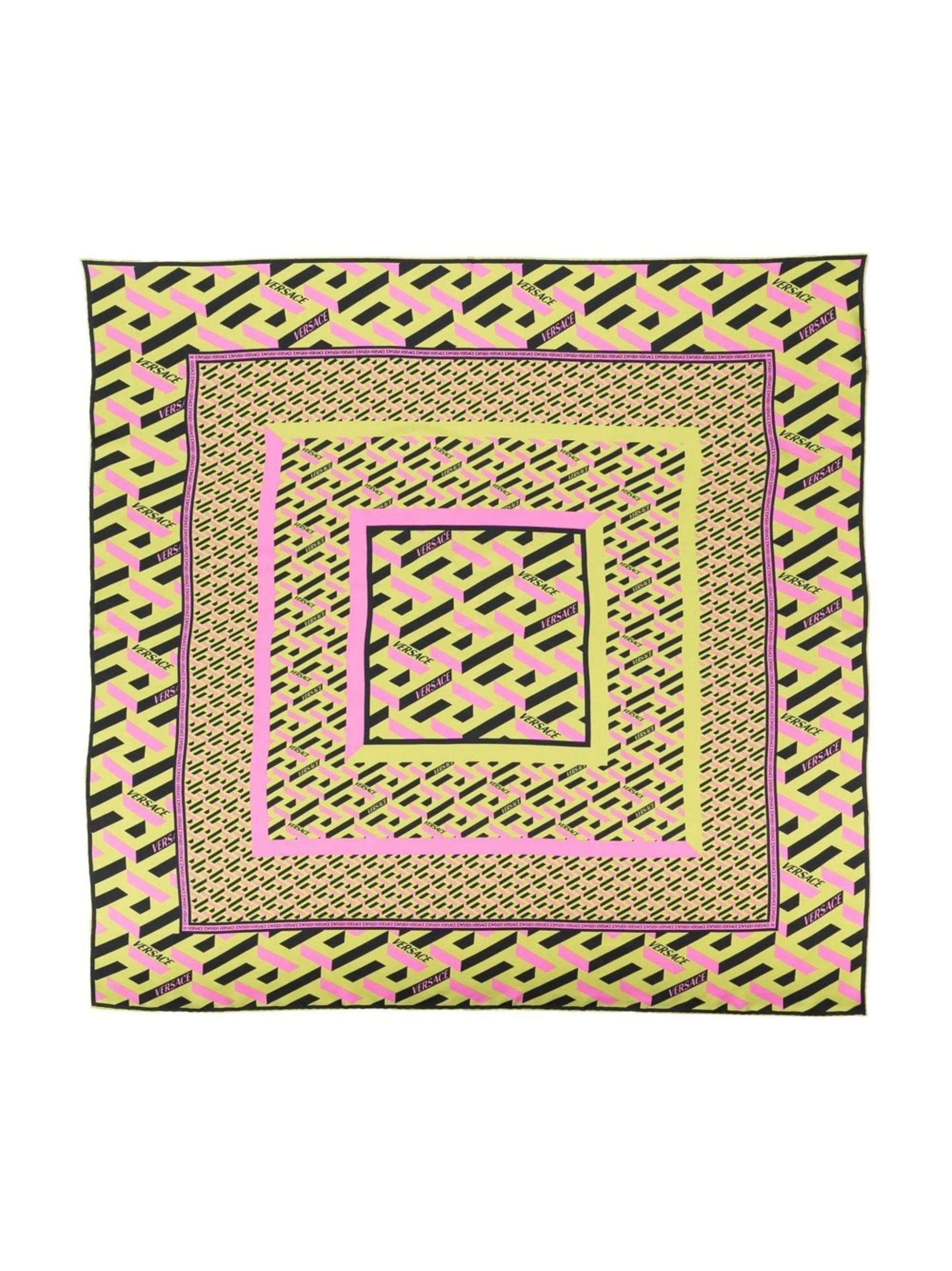 La Greca-print silk scarf