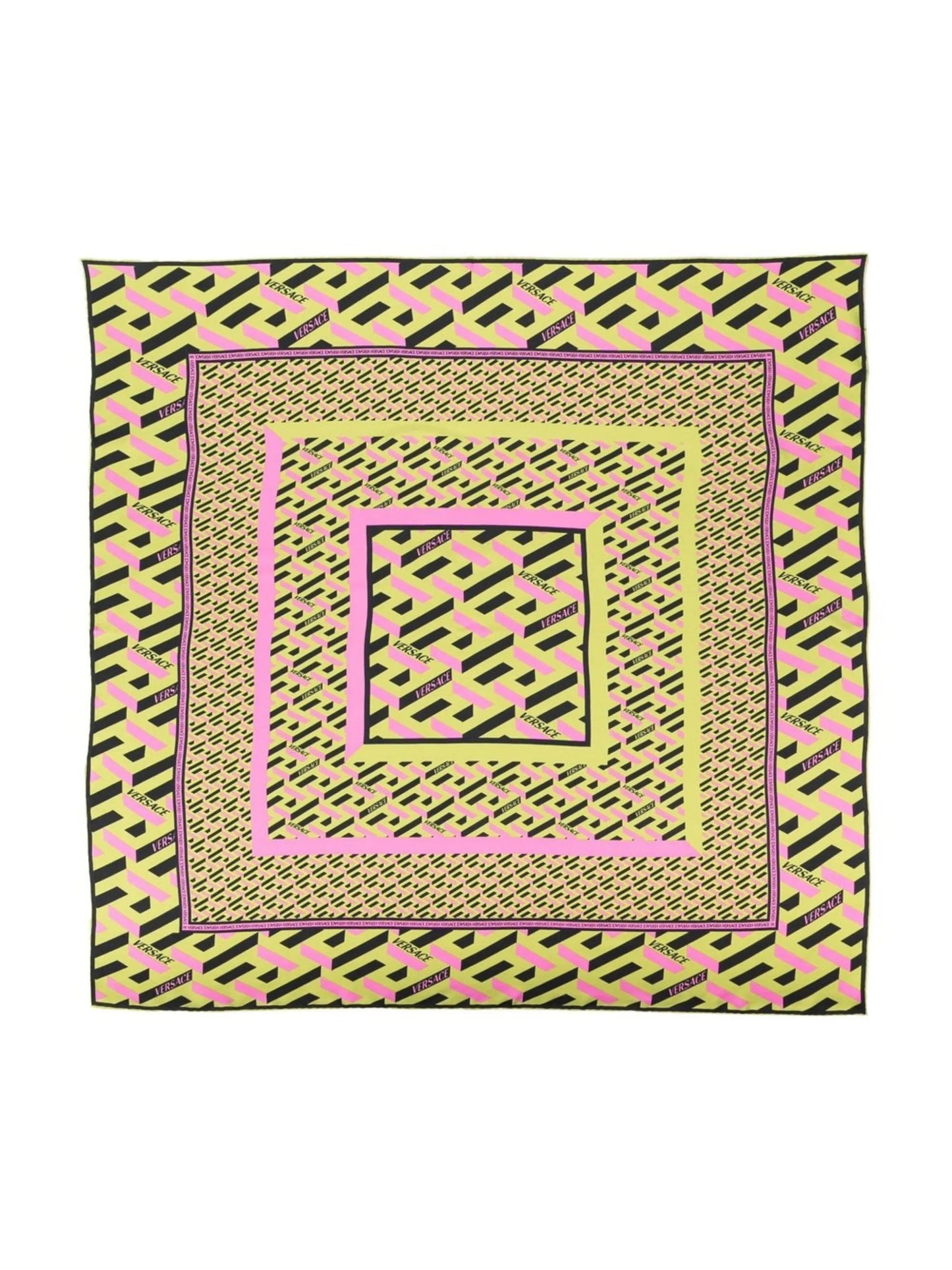 La Greca-print silk scarf