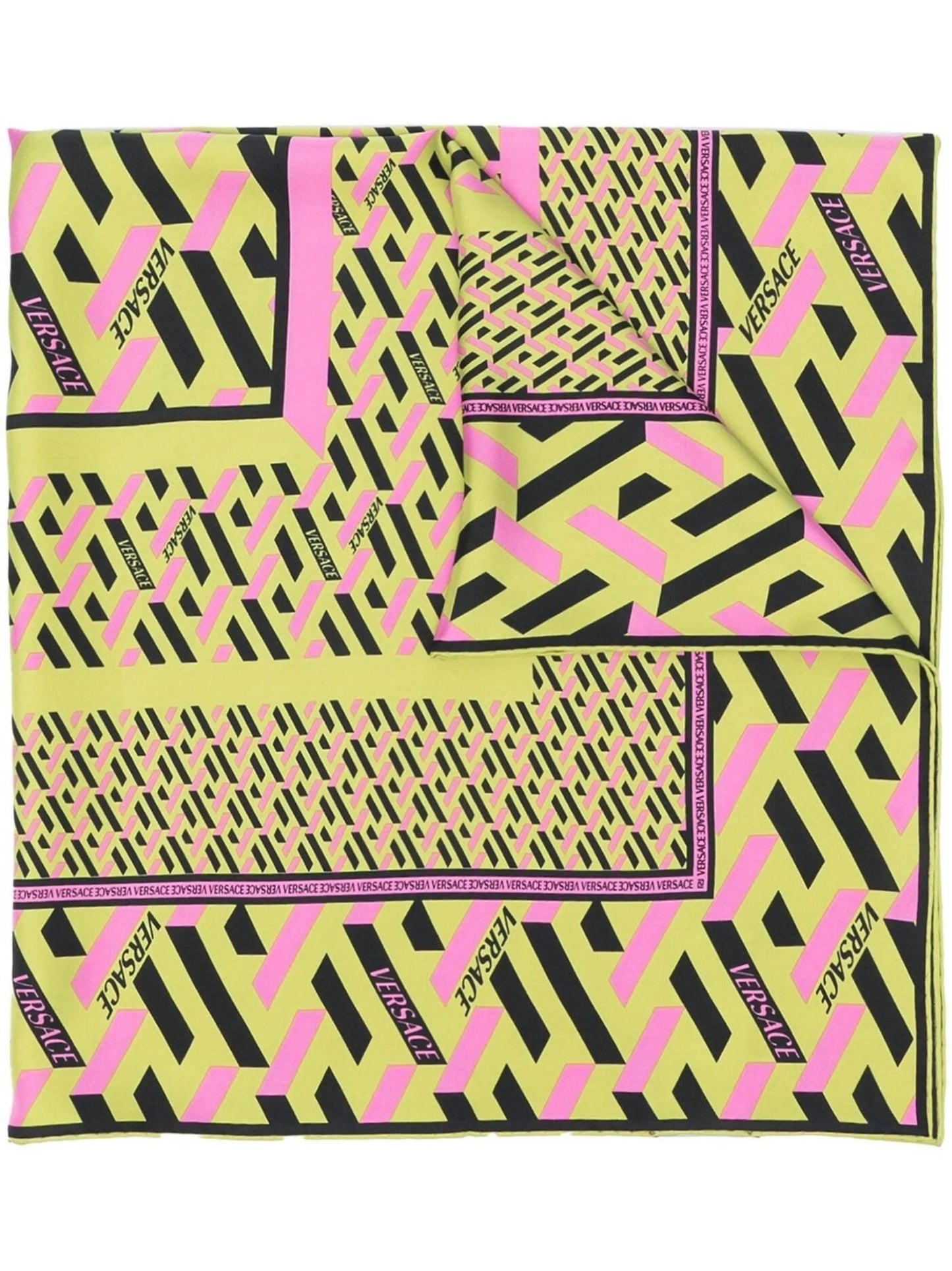 La Greca-print silk scarf