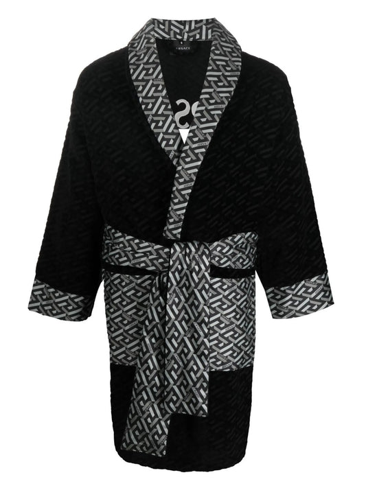 logo-monogram bath robe