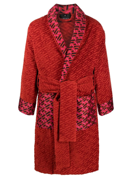 logo-monogram bath robe