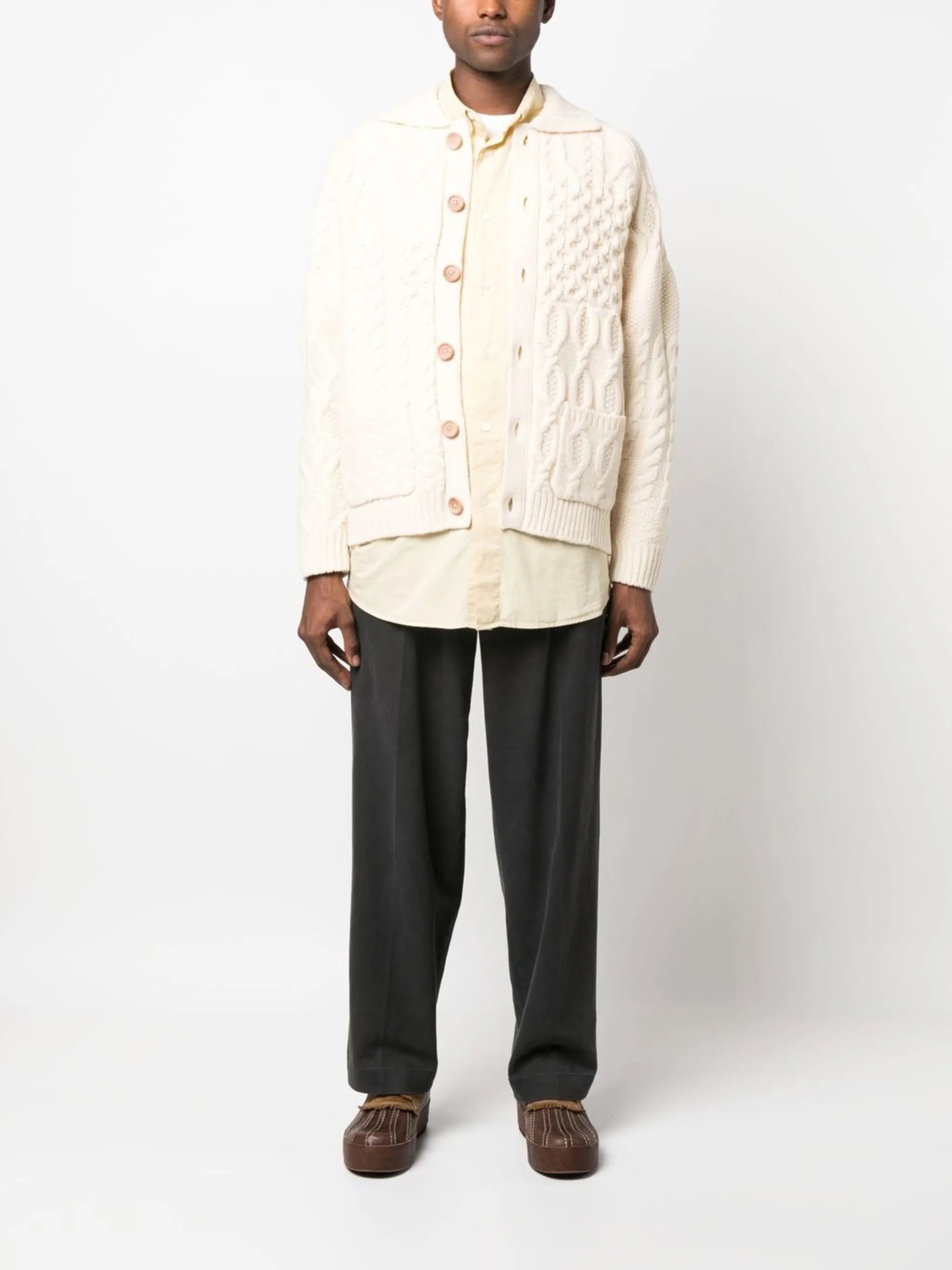 Alan cable-knit wool cardigan