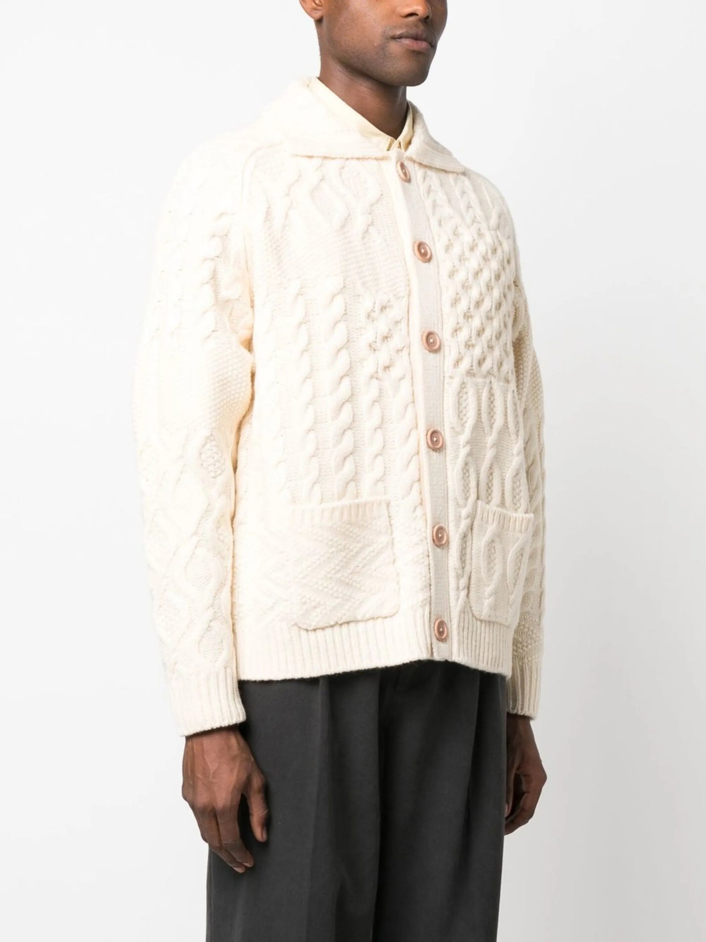 Alan cable-knit wool cardigan