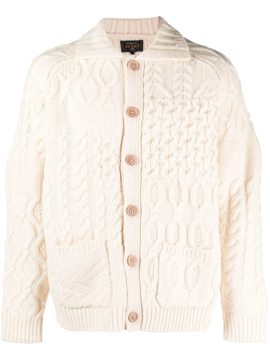 Alan cable-knit wool cardigan