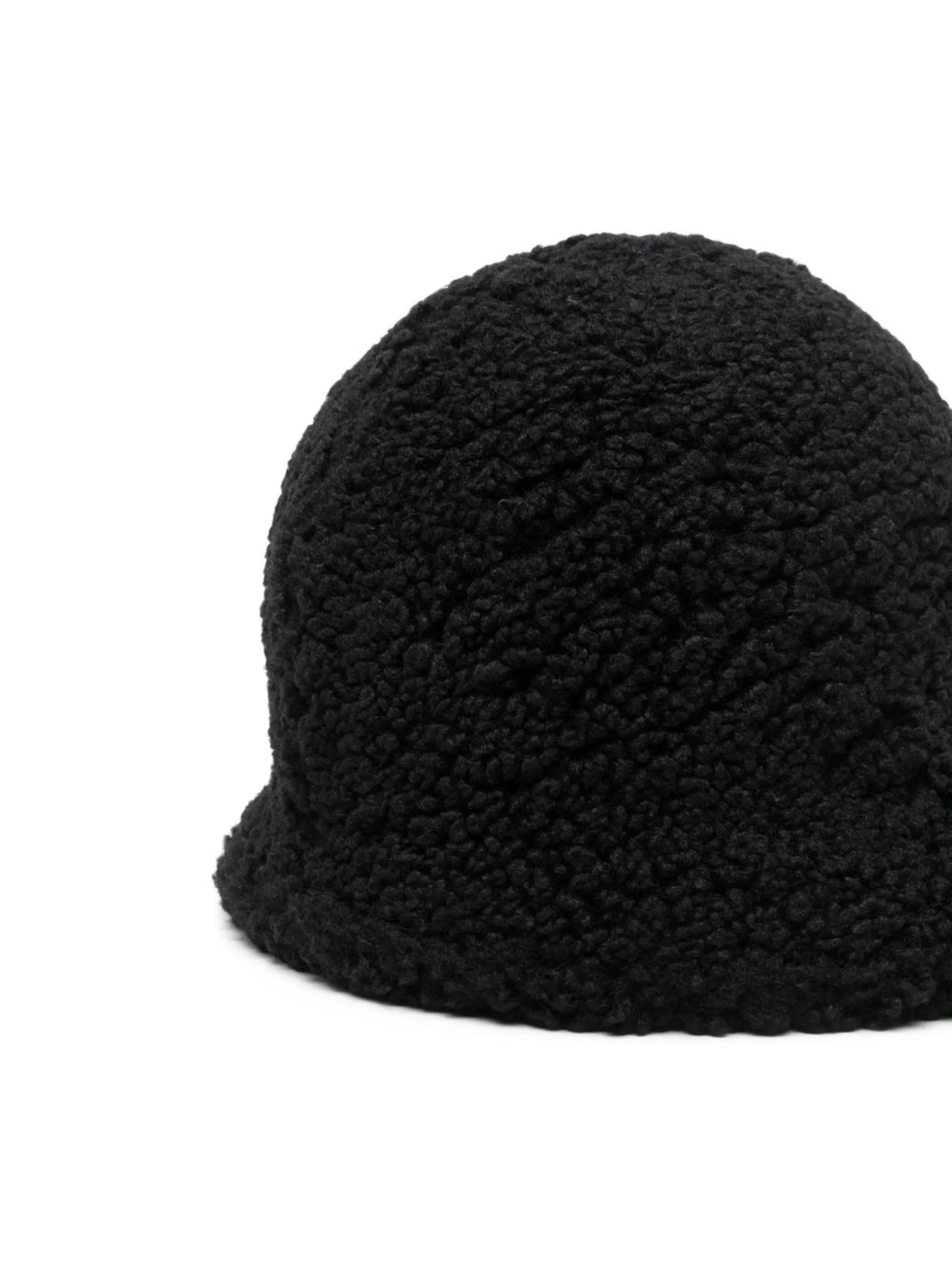 Fuzzy cloche hat