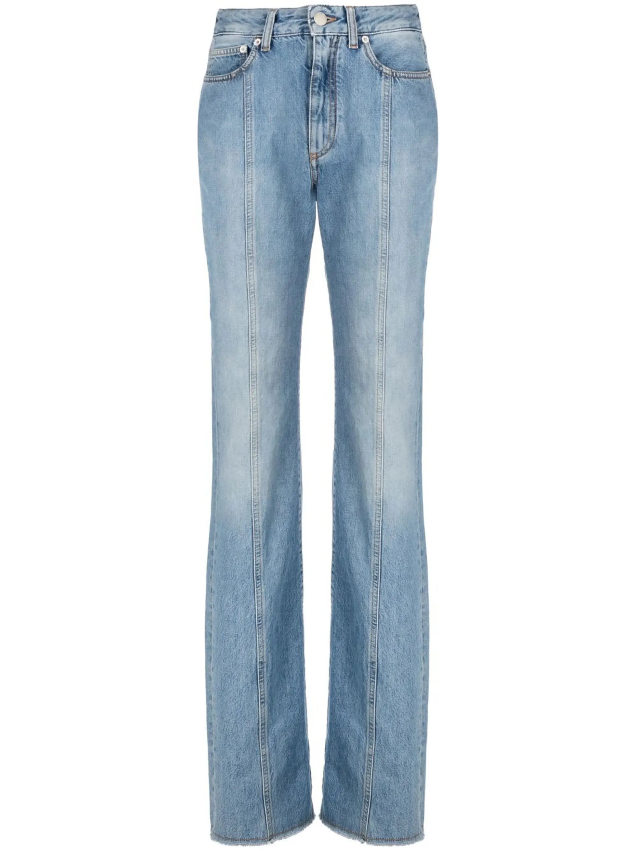 high-waist flared jeans