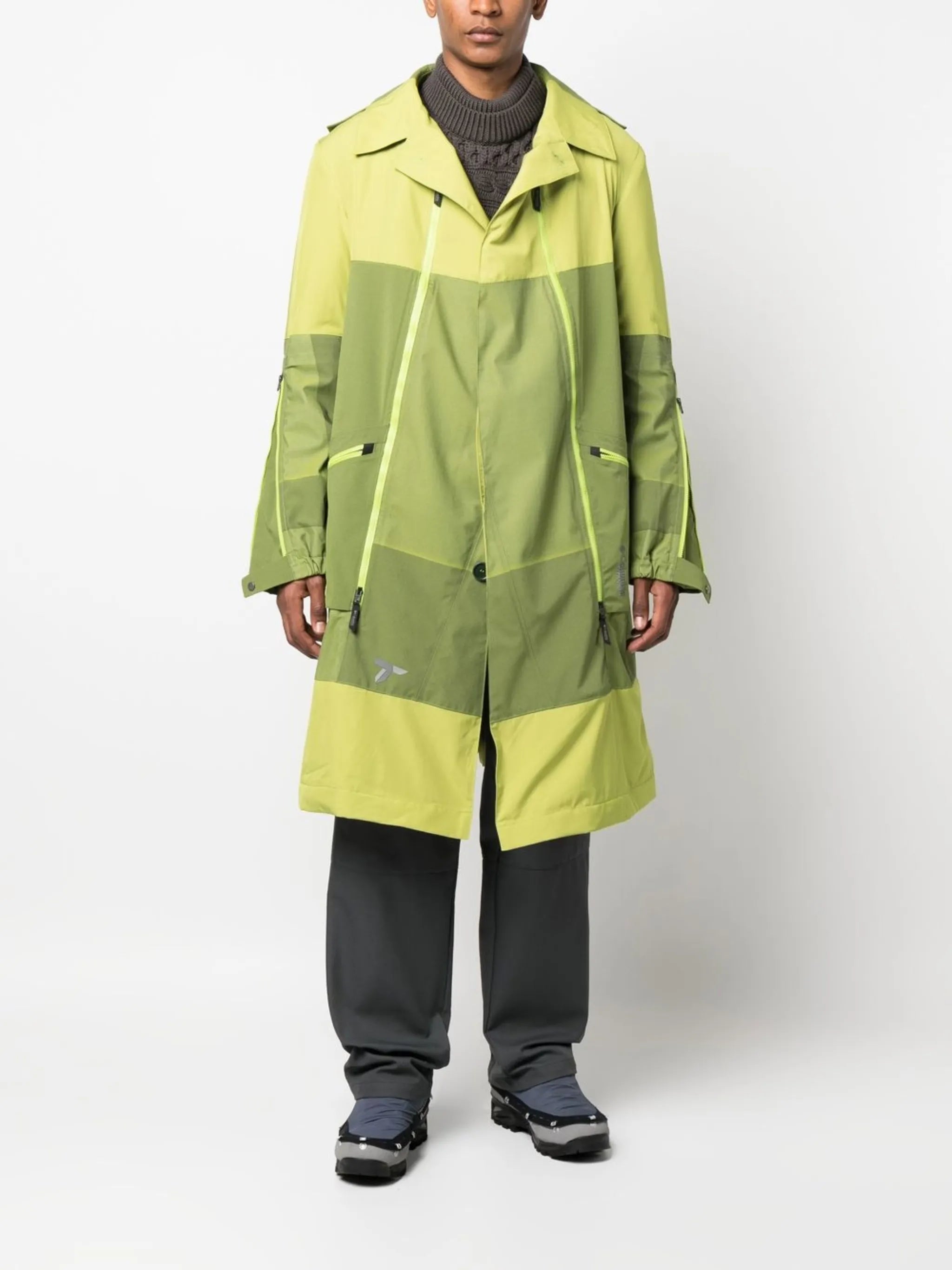 panelled trench coat