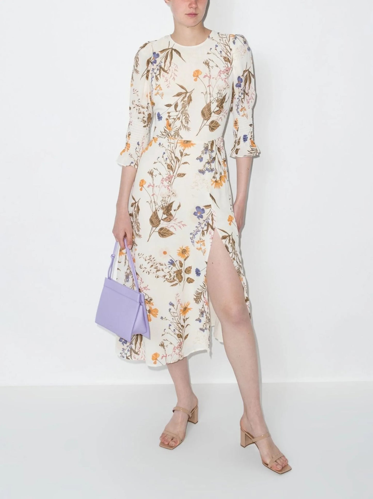 Carolena floral-print midi dress