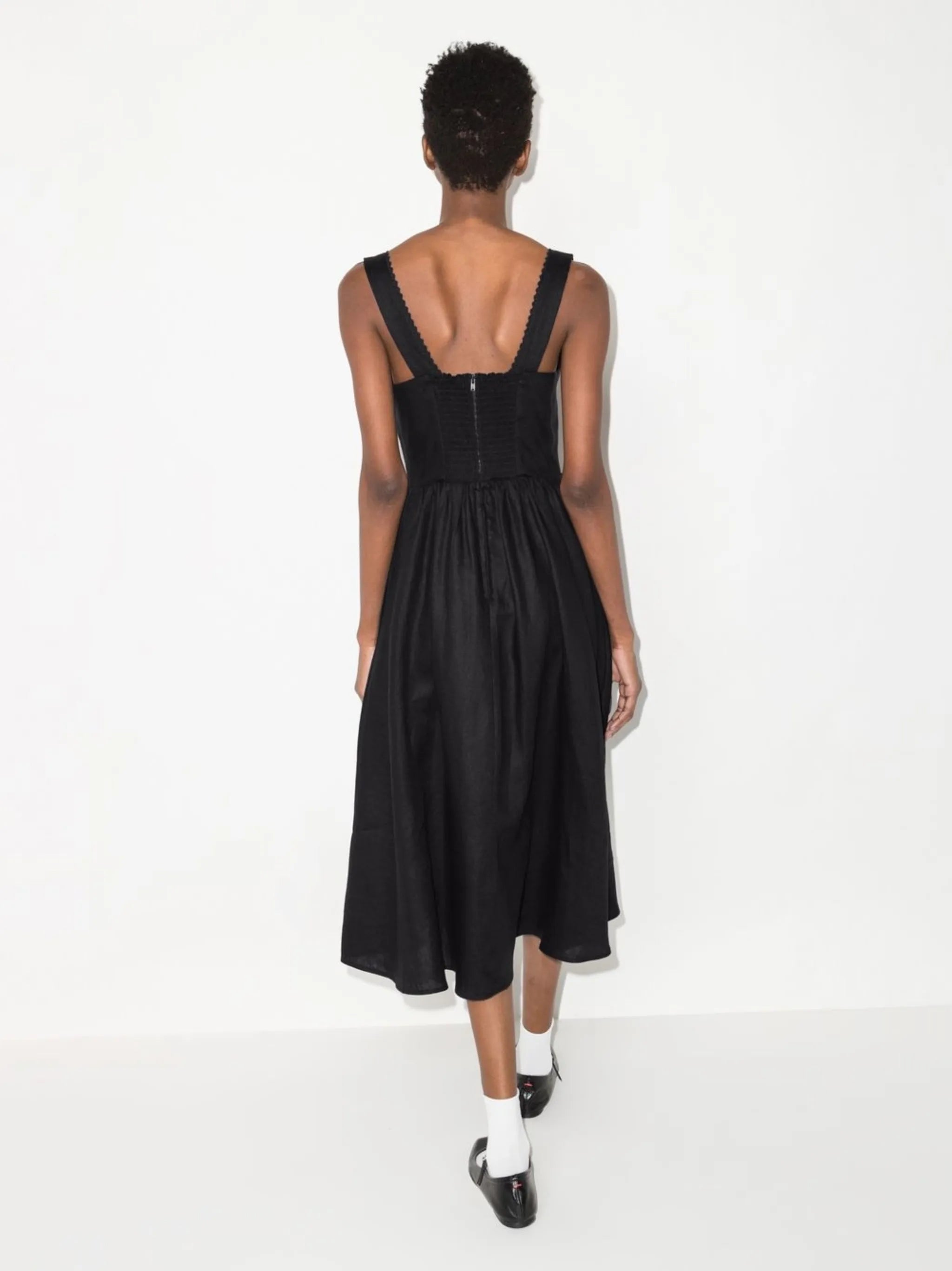 square-neck sleeveless dress