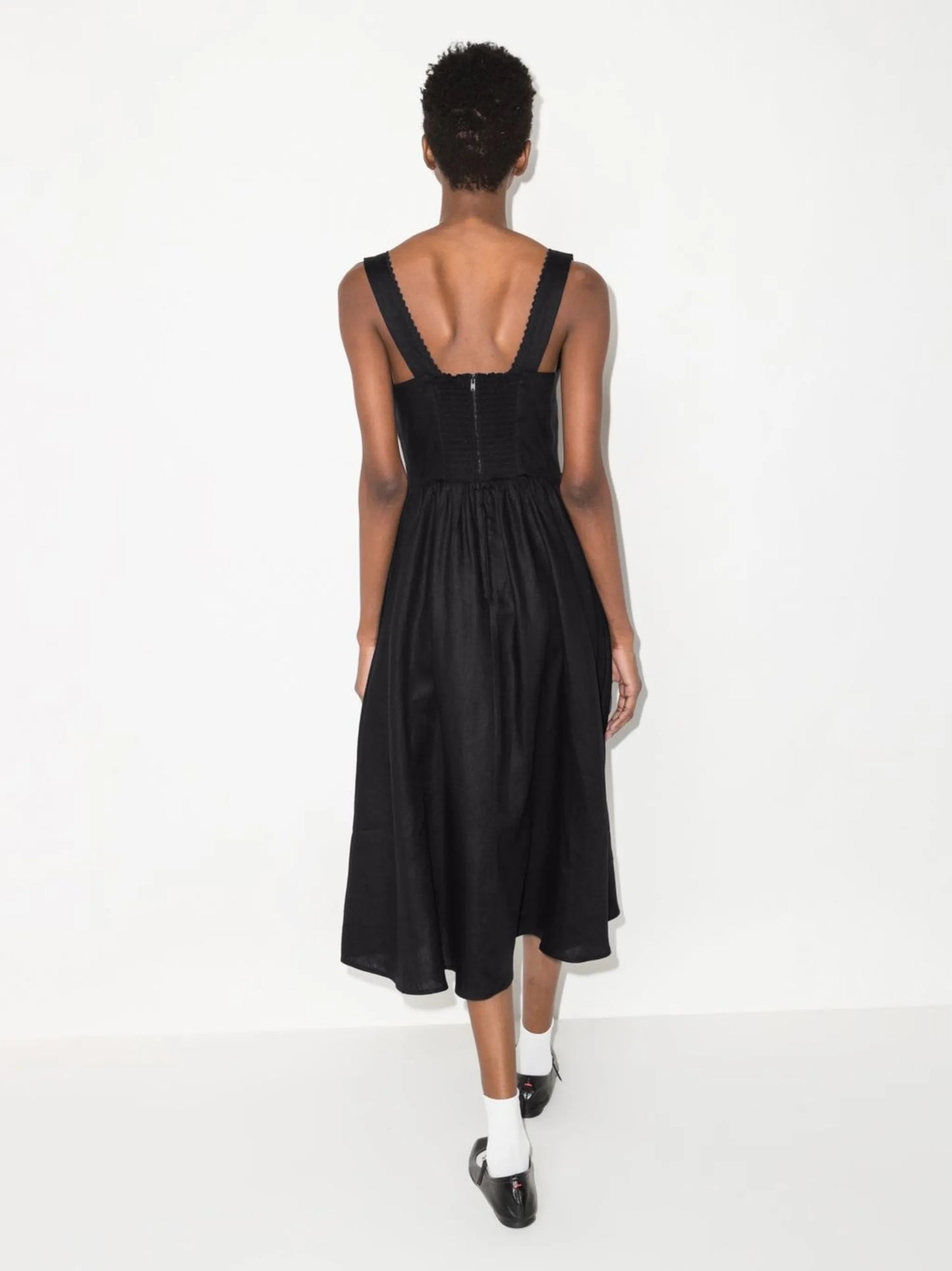 square-neck sleeveless dress