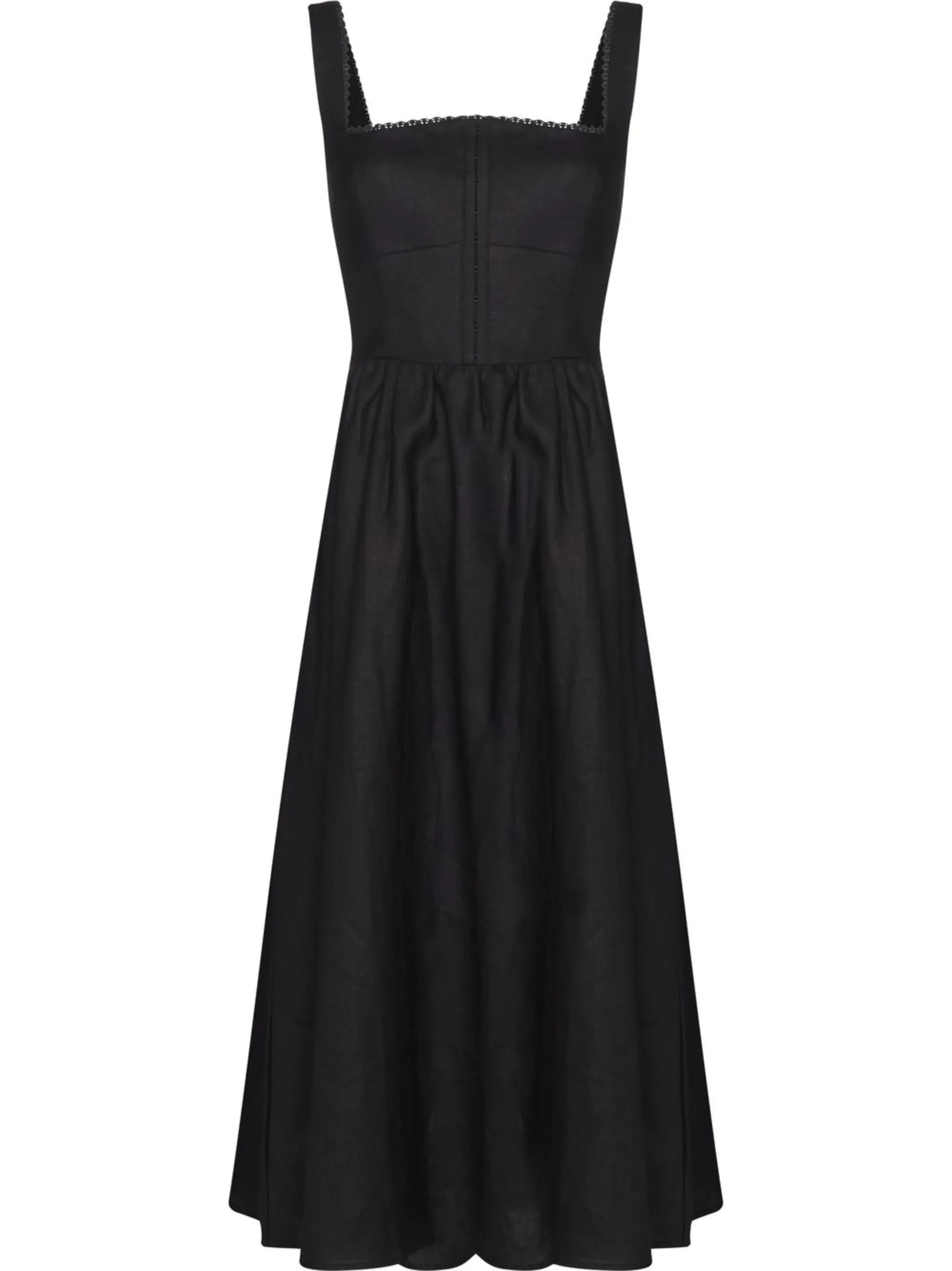 square-neck sleeveless dress