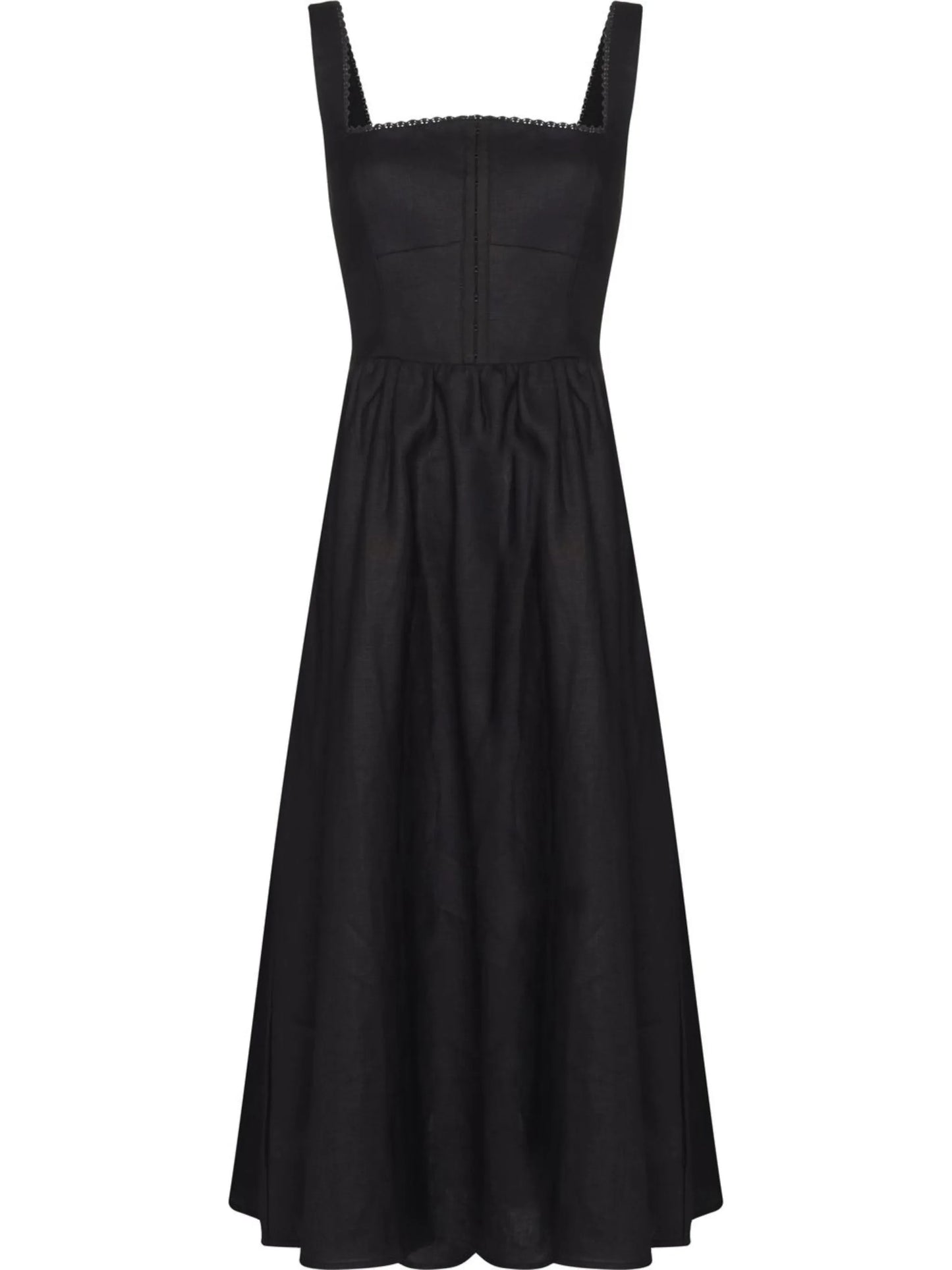 square-neck sleeveless dress