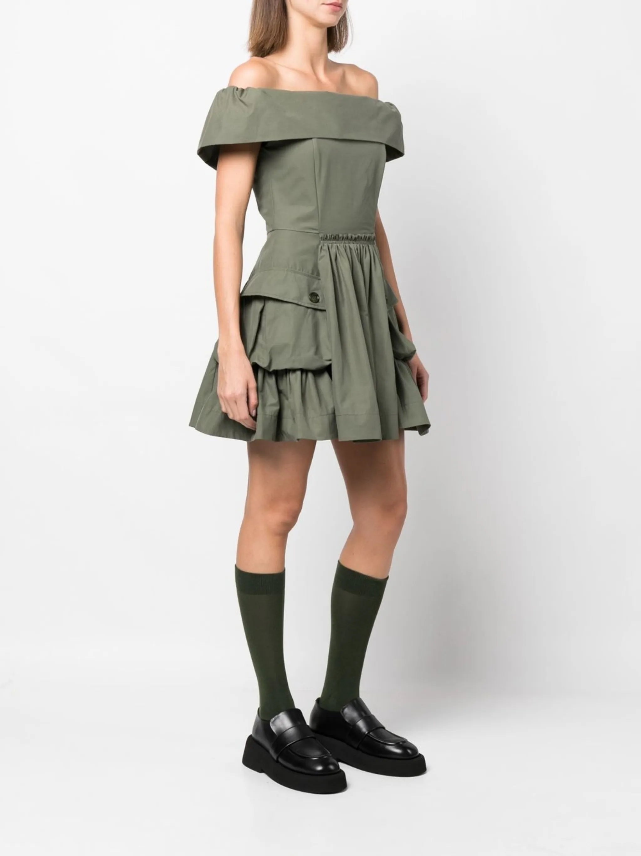 Julie flap-pocket minidress