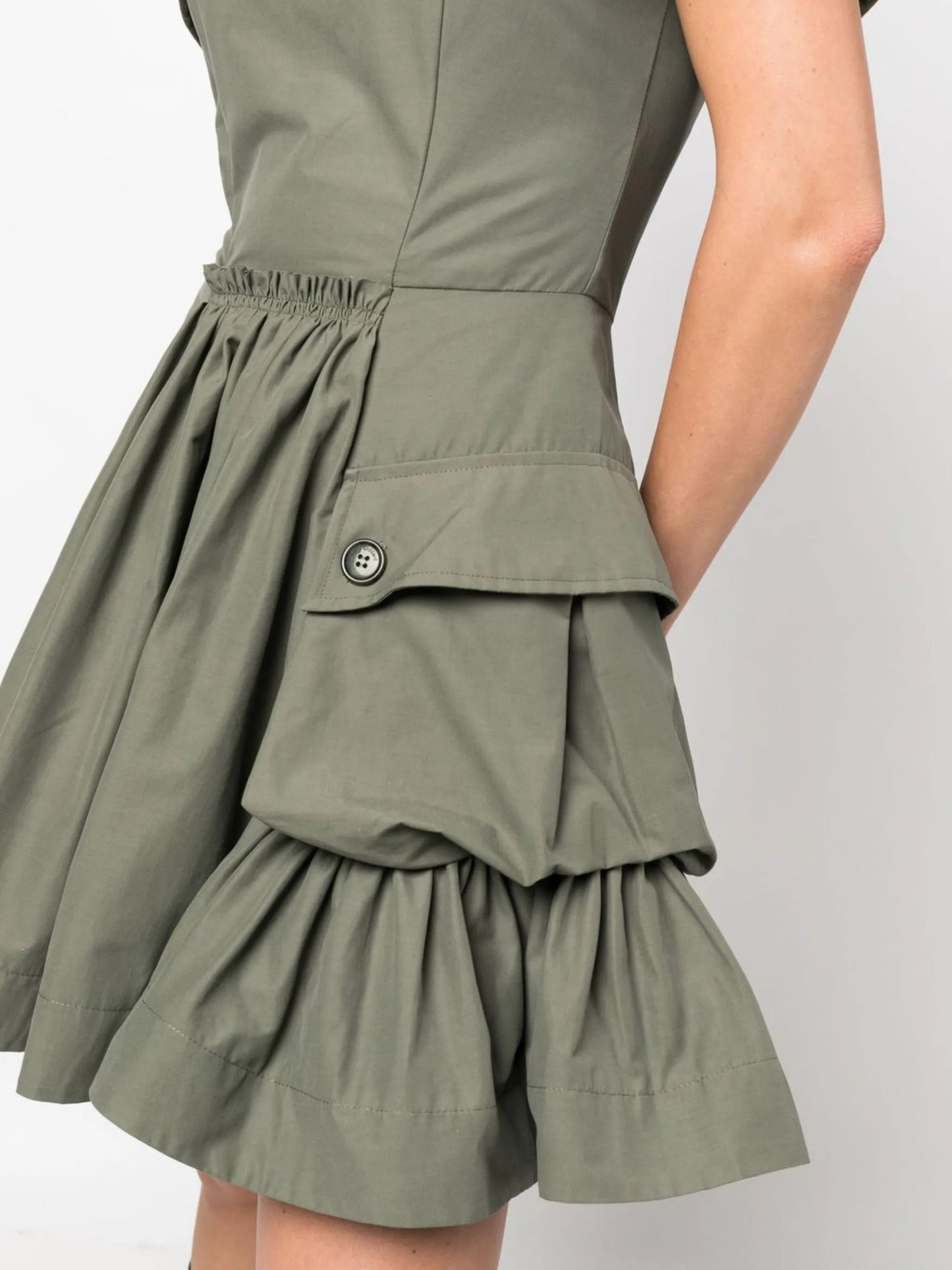 Julie flap-pocket minidress