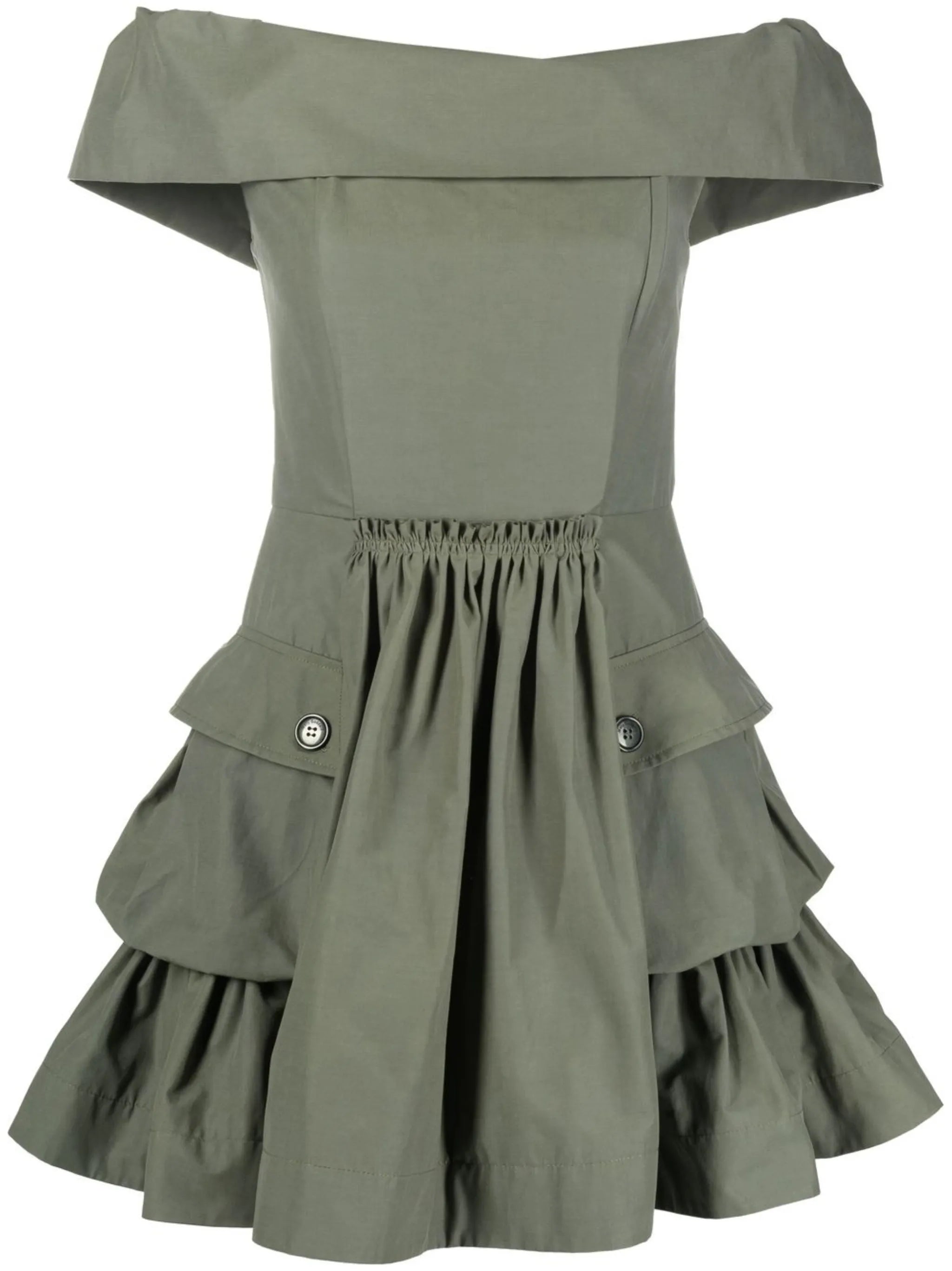 Julie flap-pocket minidress