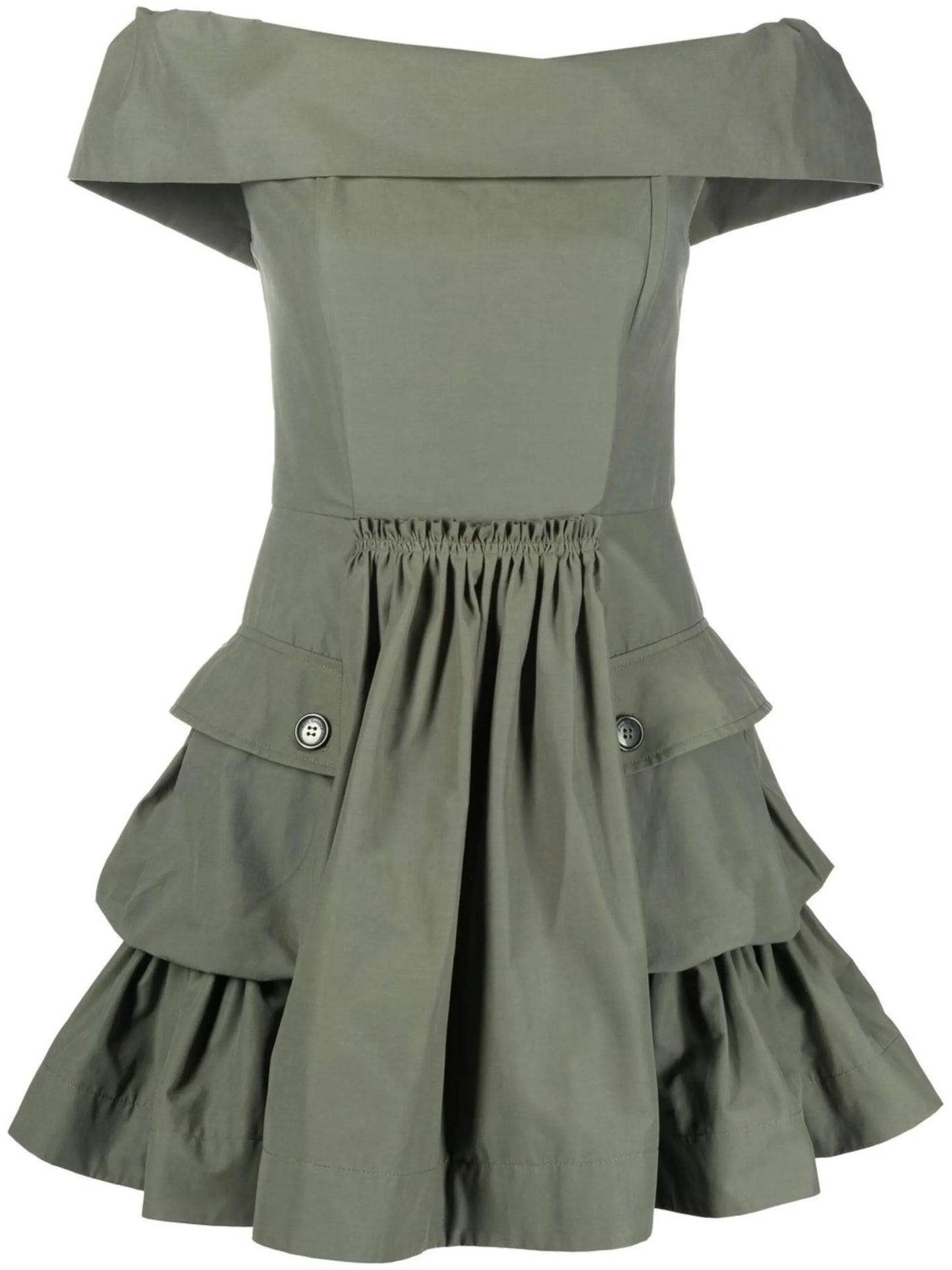 Julie flap-pocket minidress