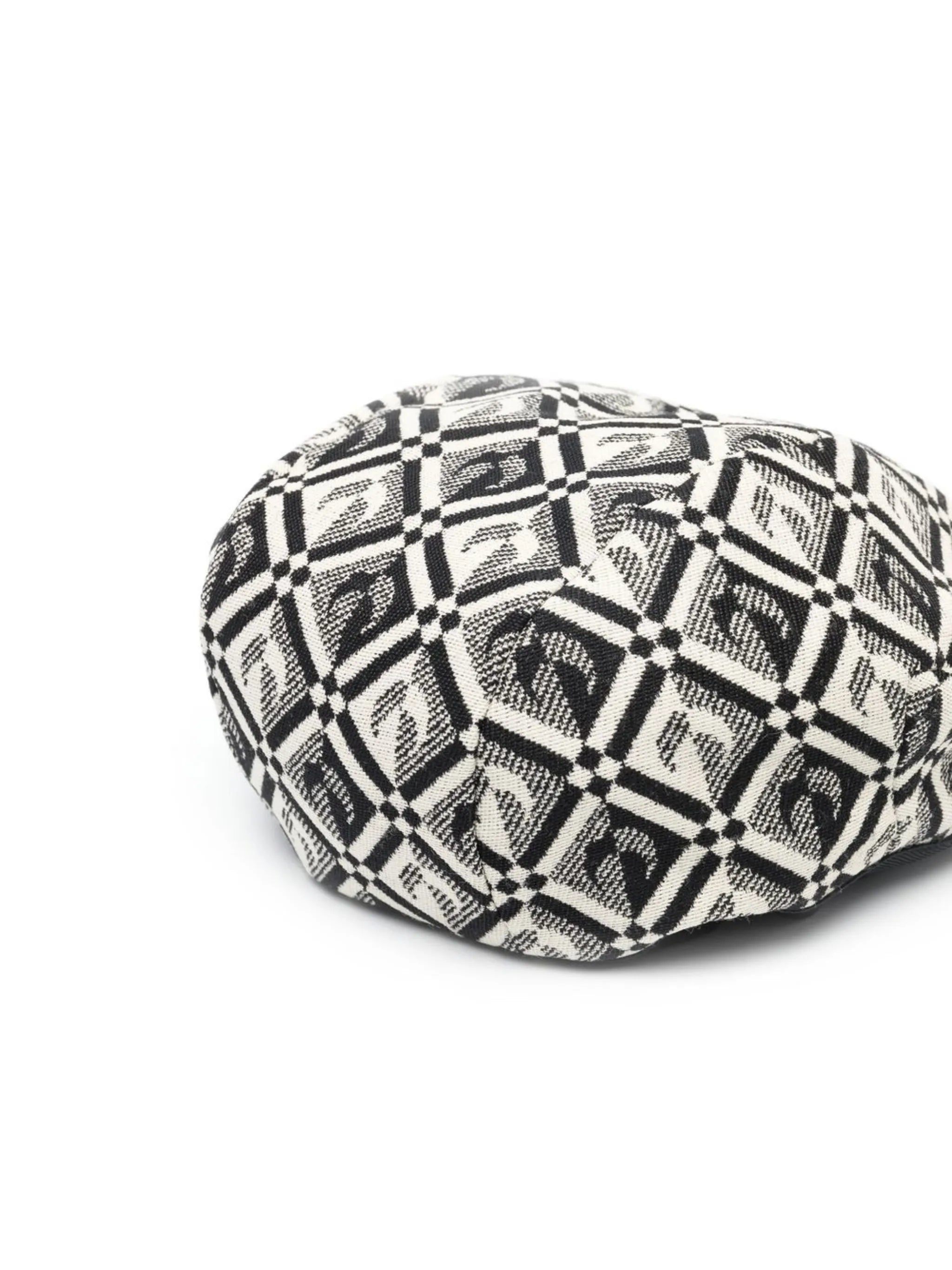 logo-jacquard beret