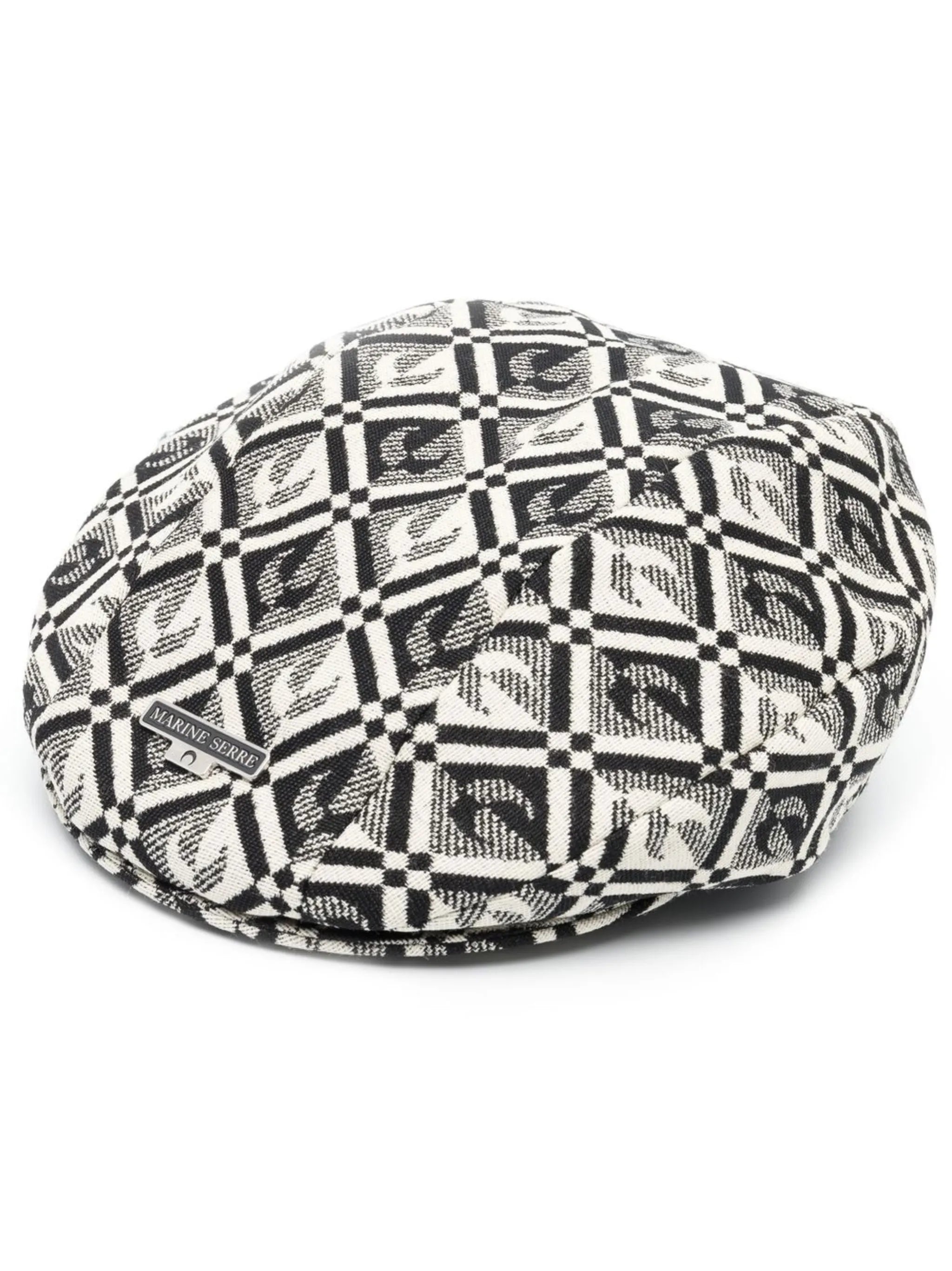 logo-jacquard beret