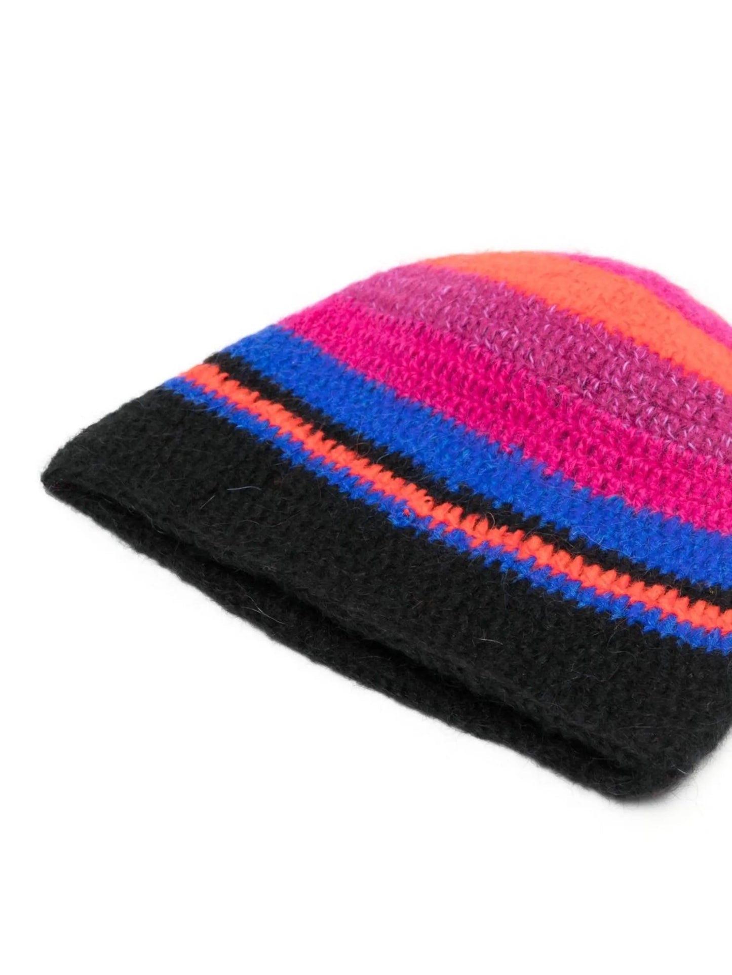 striped crochet beanie hat