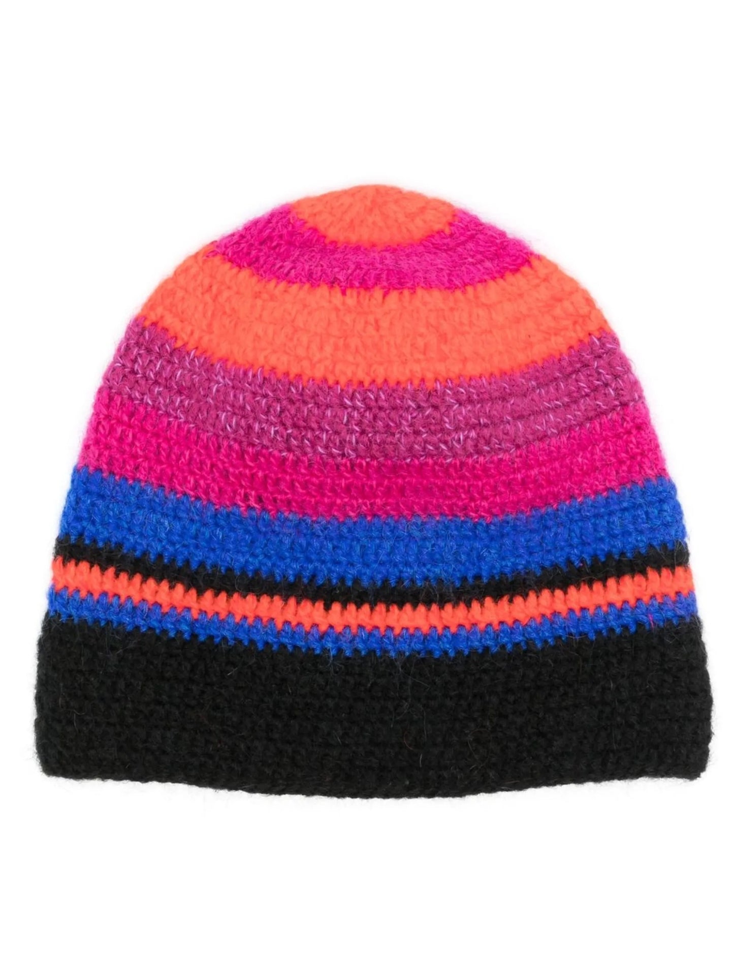 striped crochet beanie hat