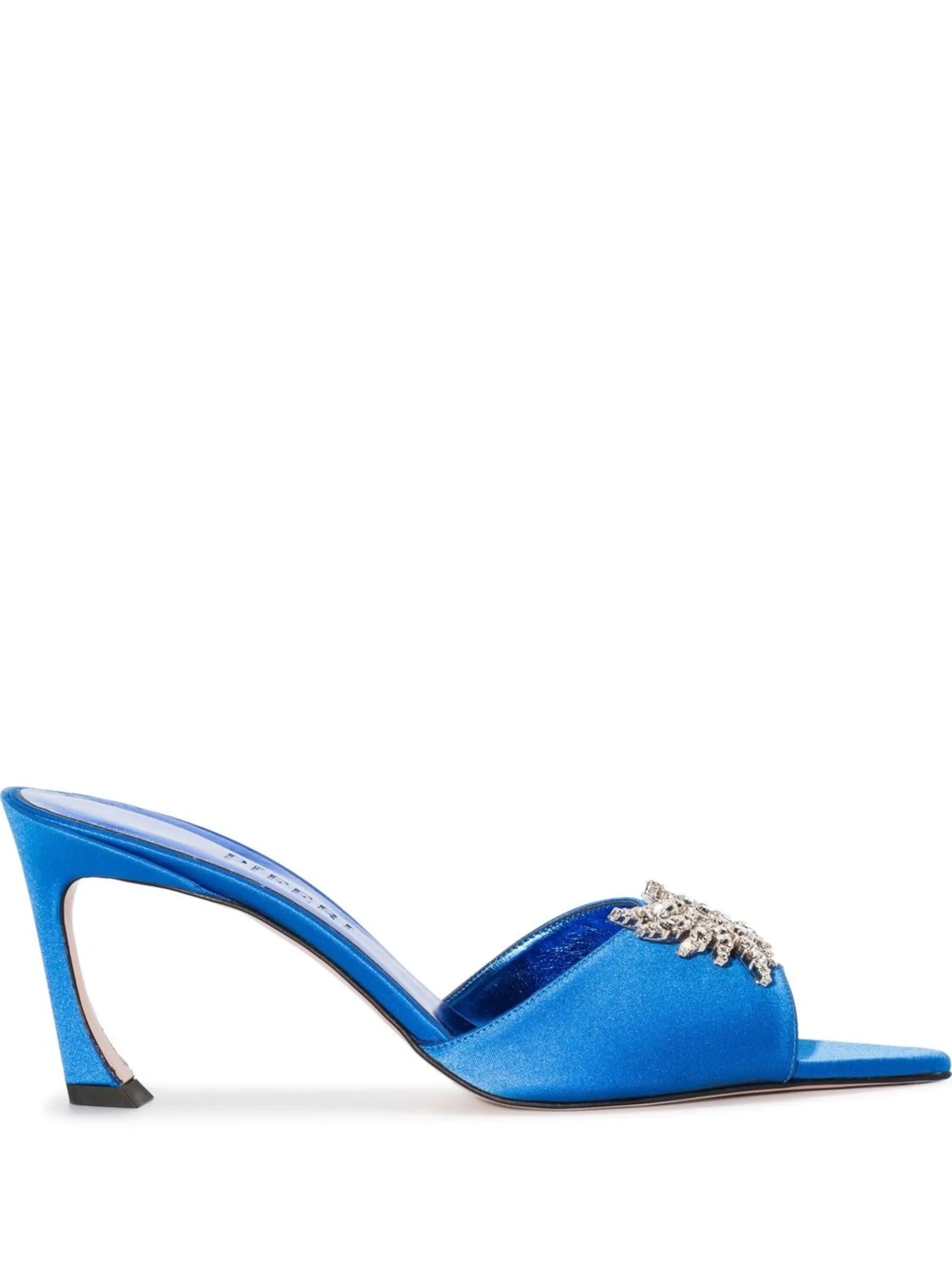 Lotta crystal-embellished 70mm mules