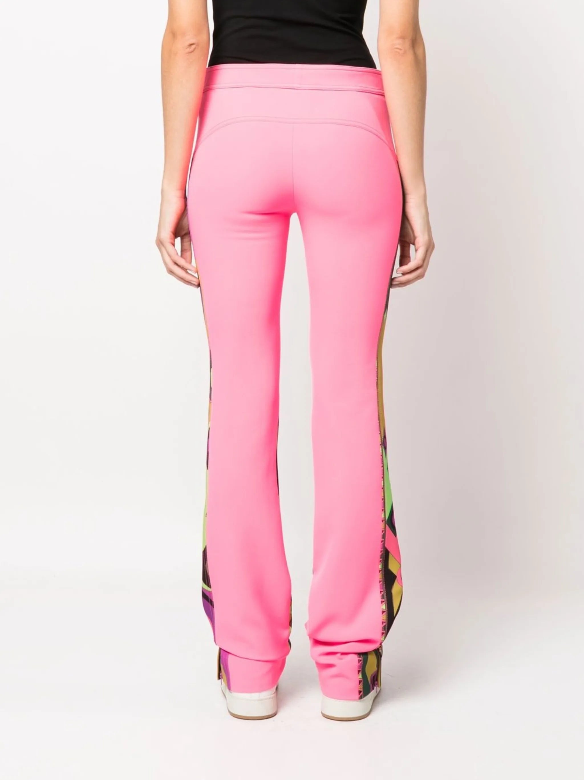 Rombi-print straight-leg trousers