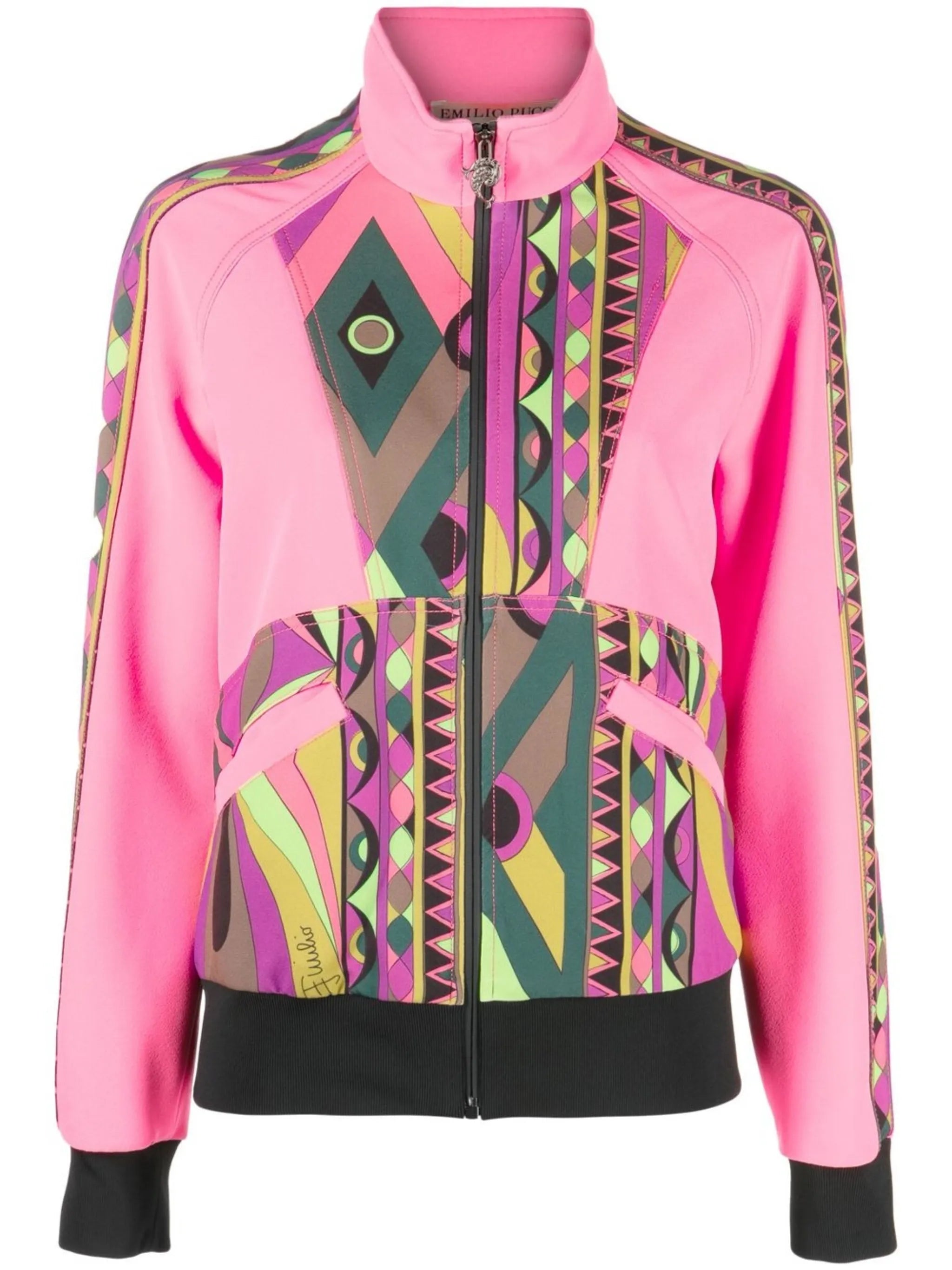 Rombi-print track jacket