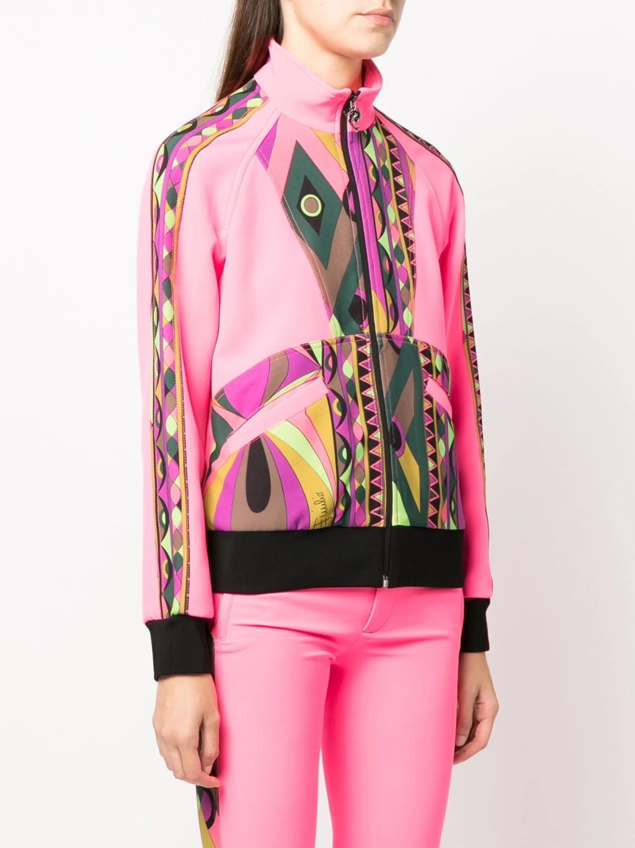 Rombi-print track jacket