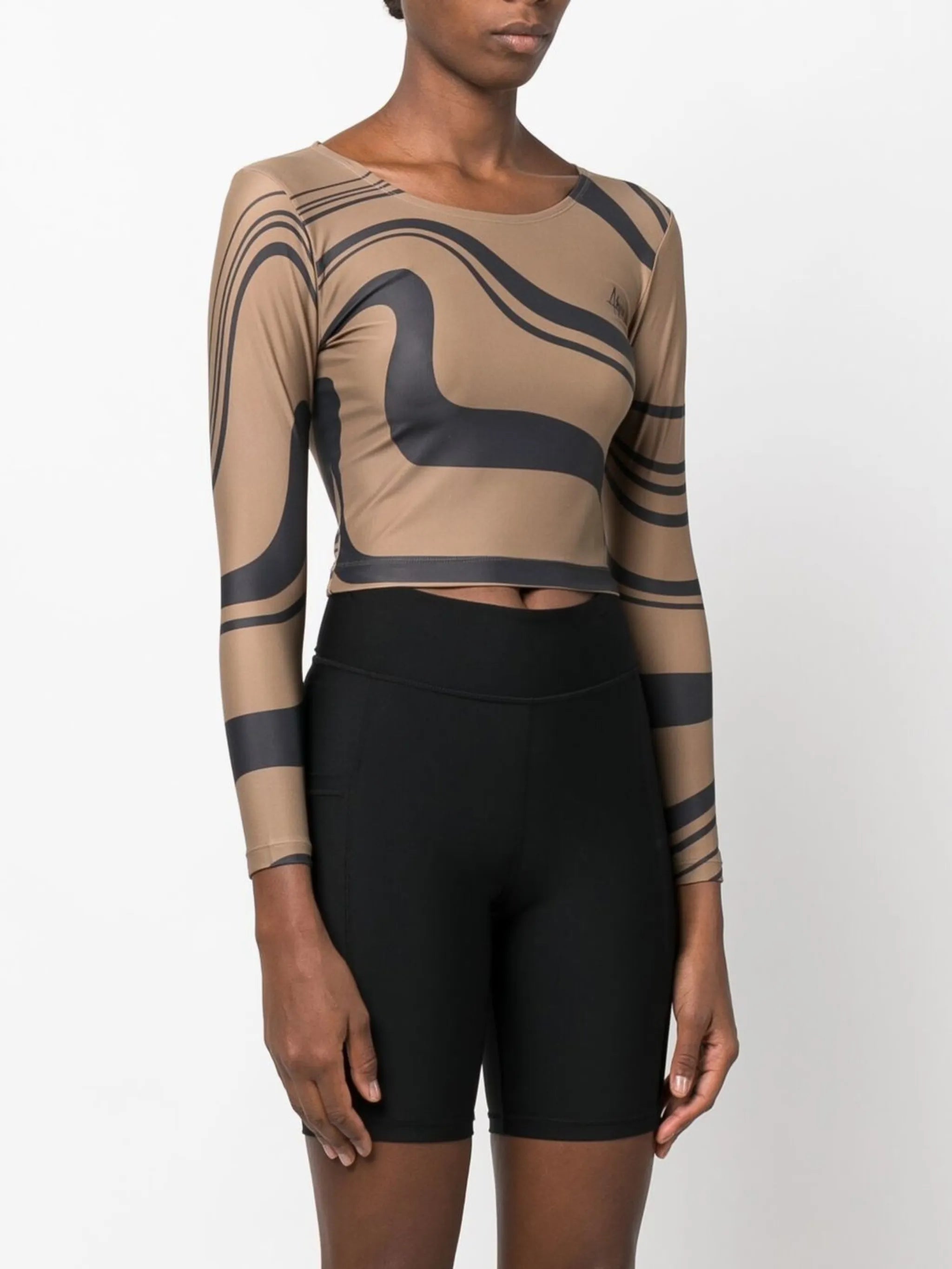 graphic-print long-sleeve top