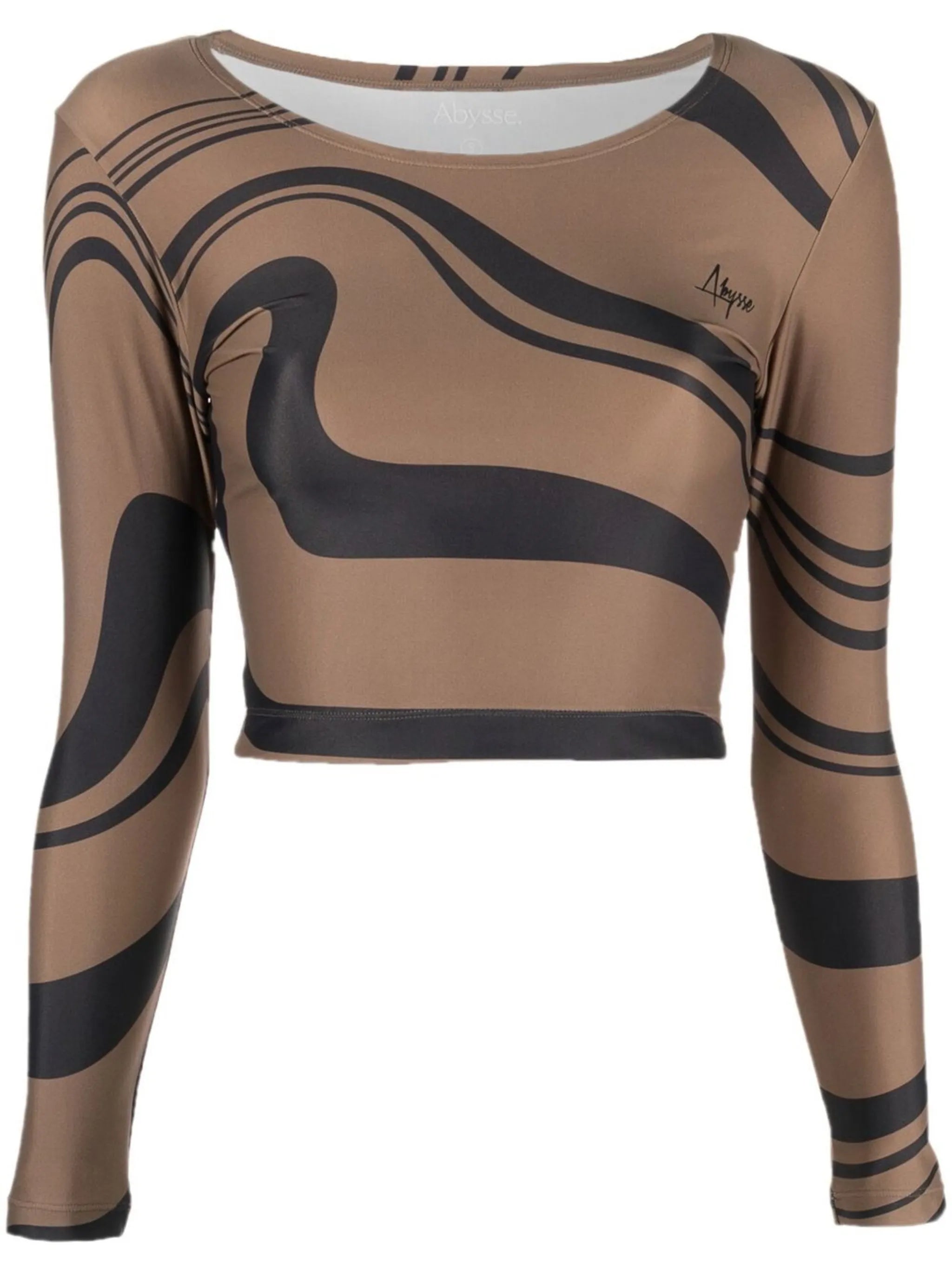 graphic-print long-sleeve top