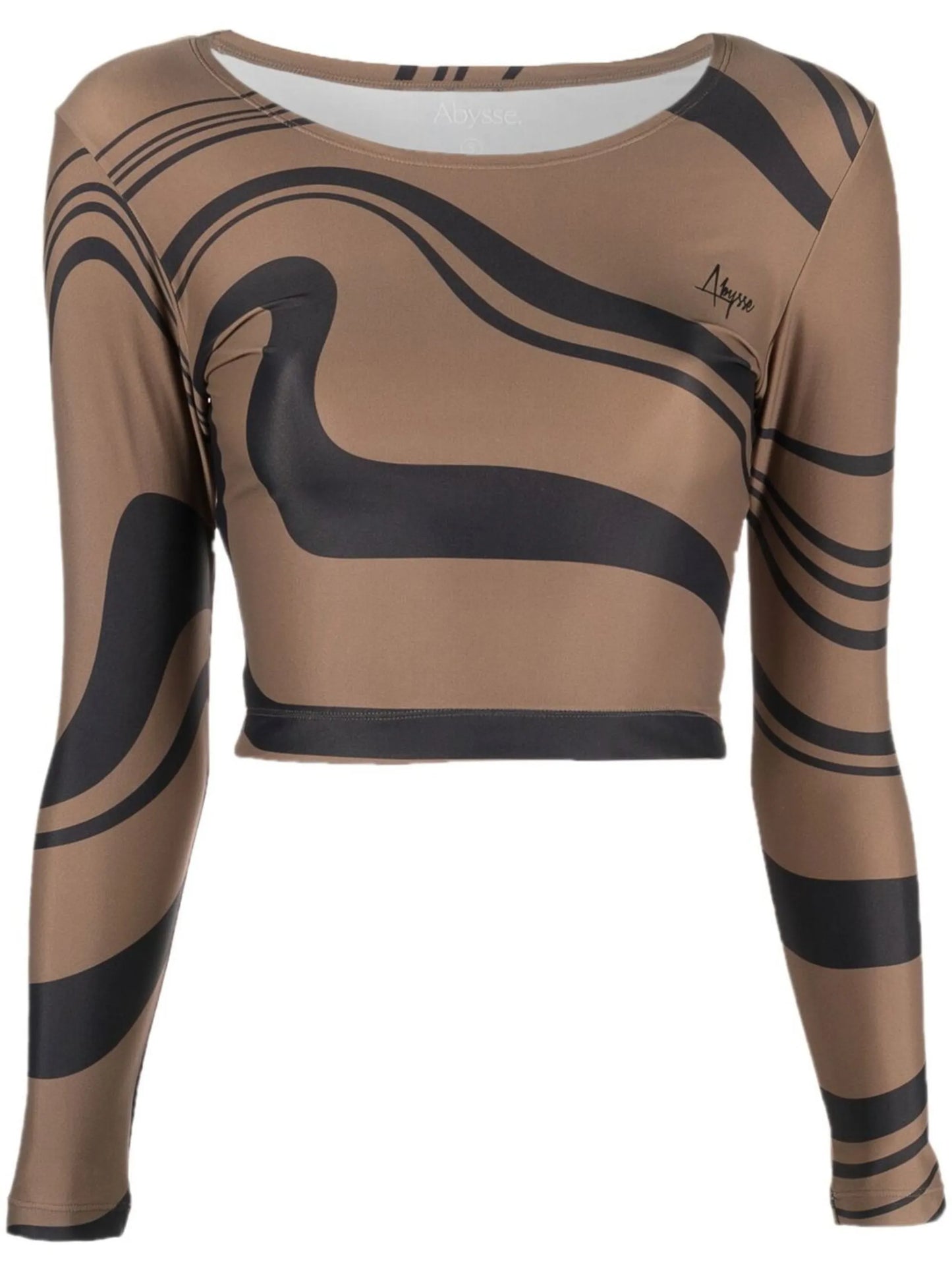 graphic-print long-sleeve top