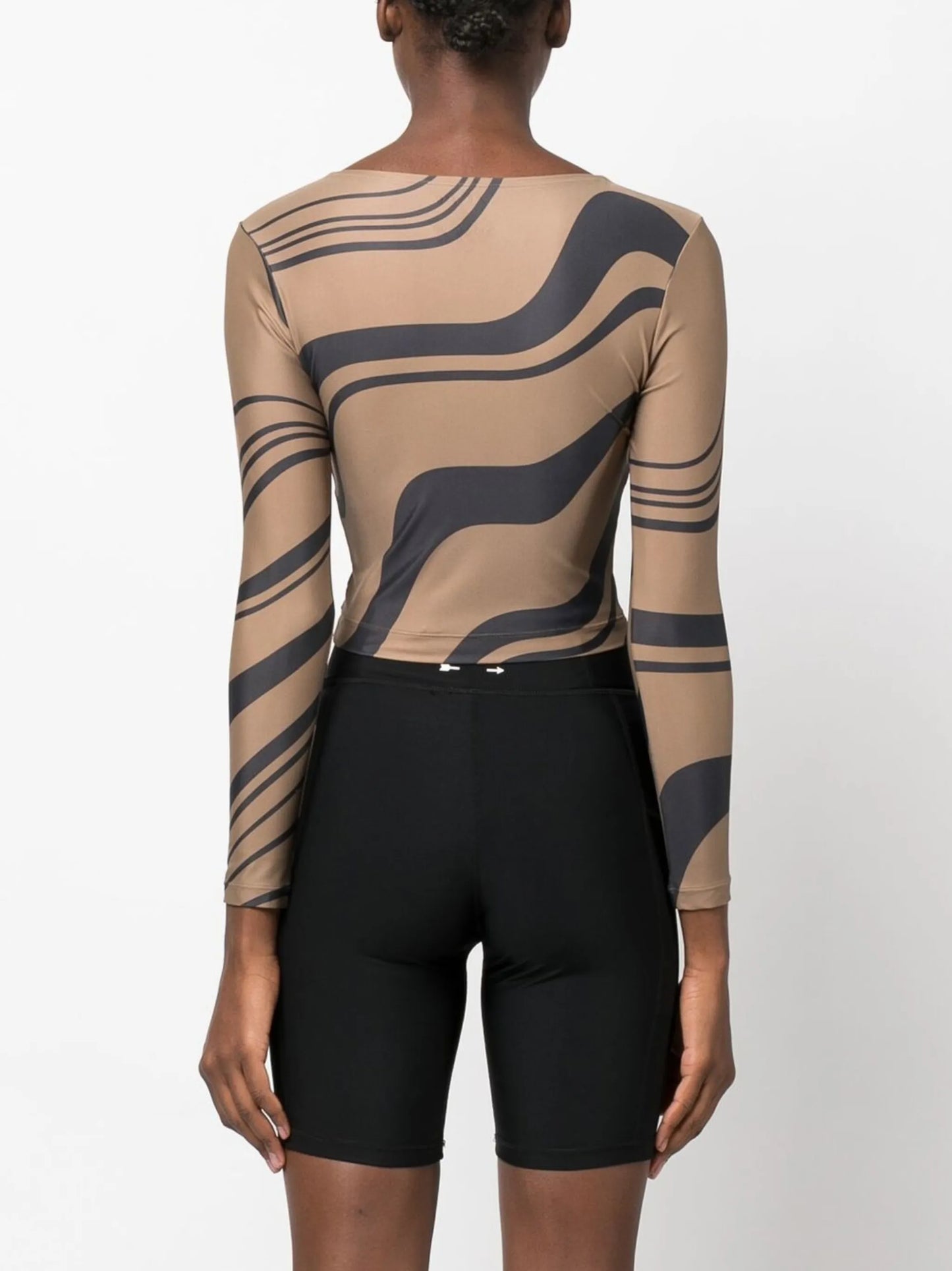 graphic-print long-sleeve top