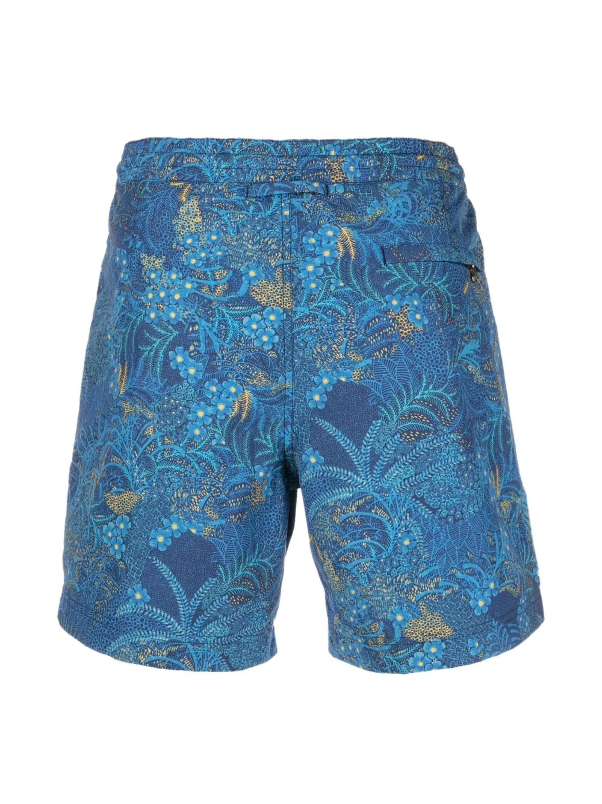 all-over tropical-print swim shorts