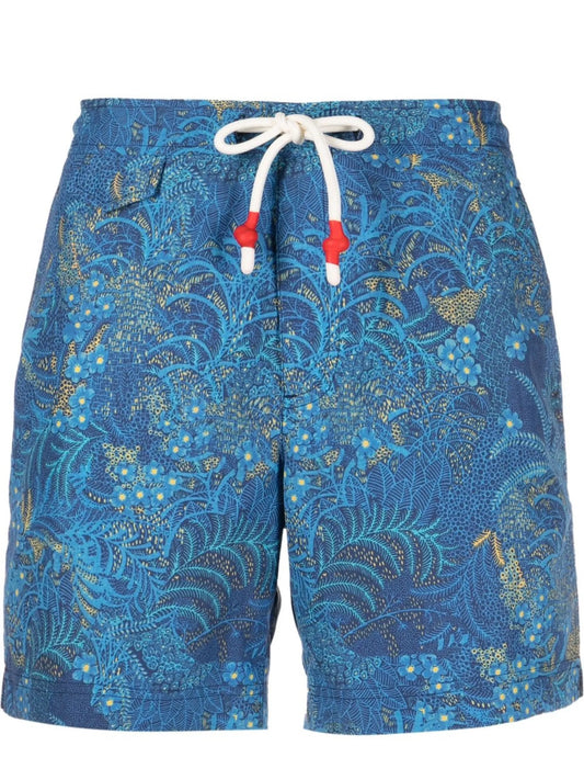 all-over tropical-print swim shorts