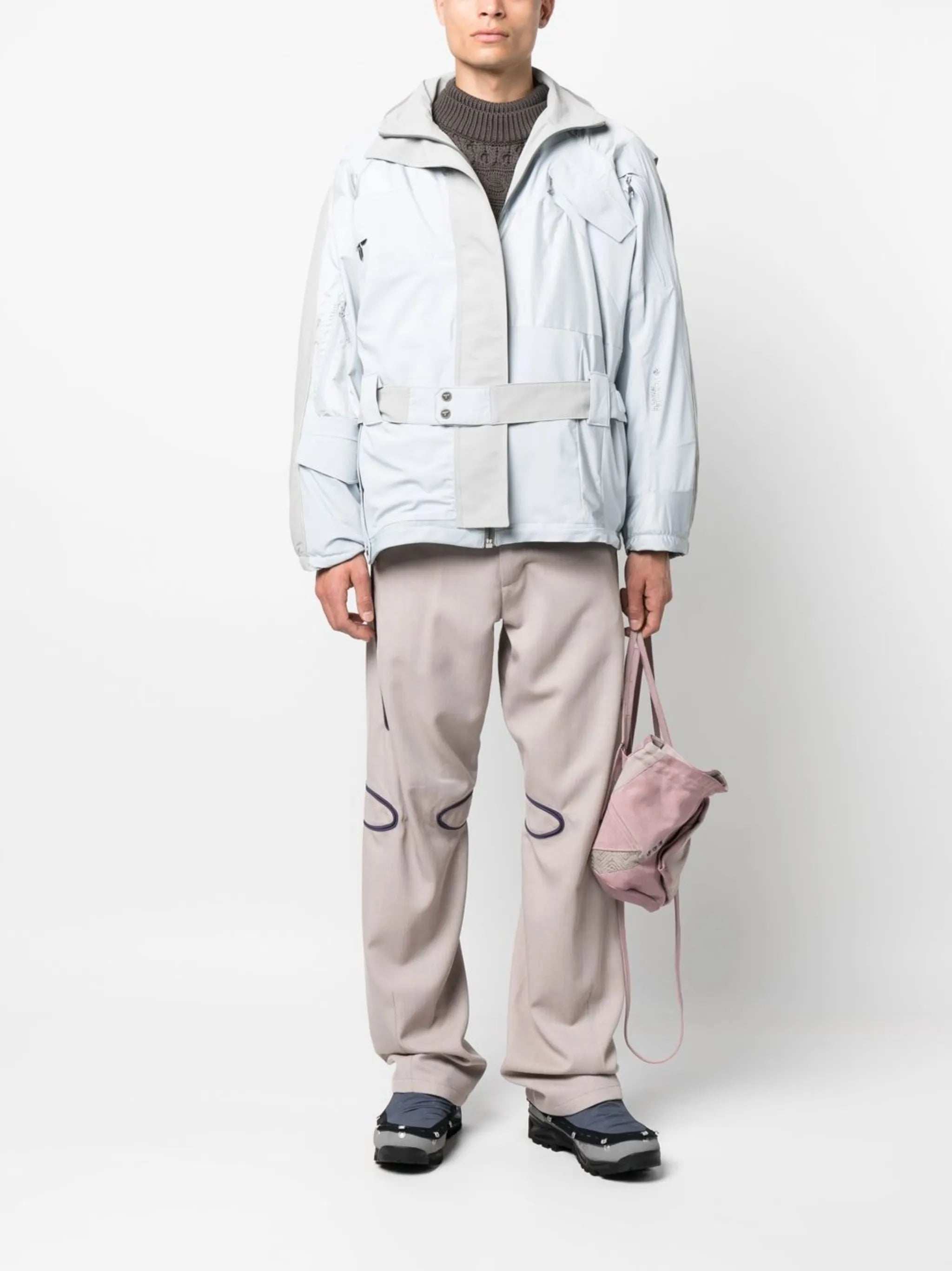 x Columbia upcycled belted jacket
