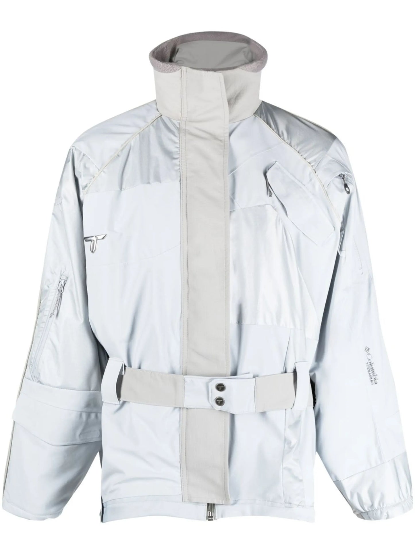 x Columbia upcycled belted jacket