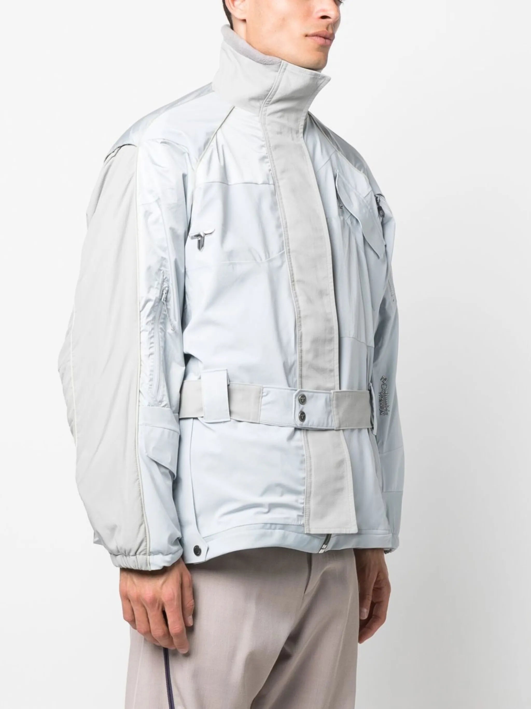 x Columbia upcycled belted jacket