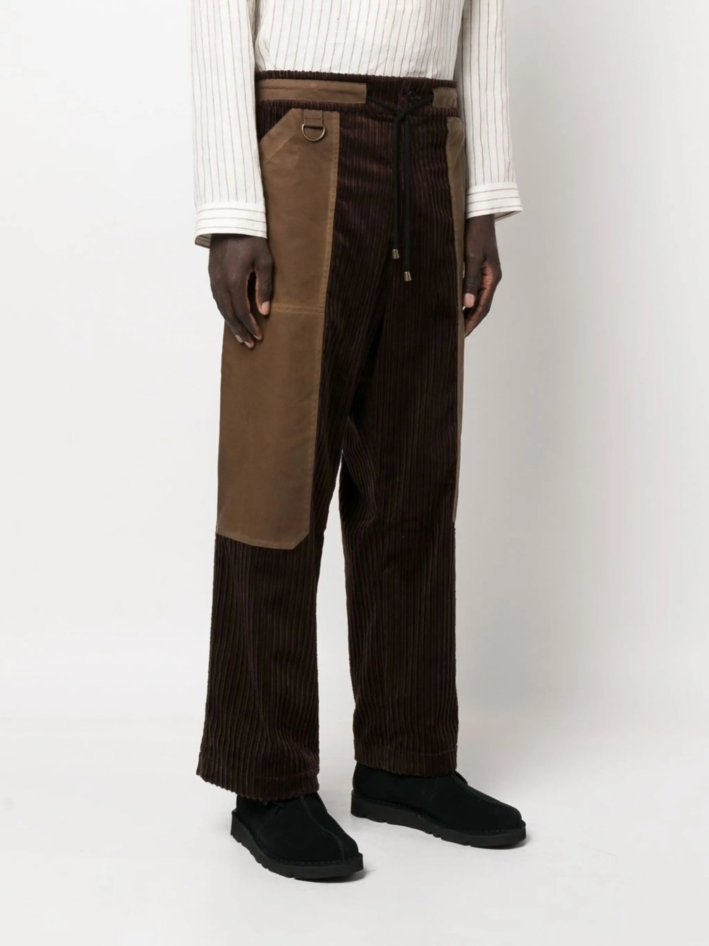 corduroy straight-leg trousers