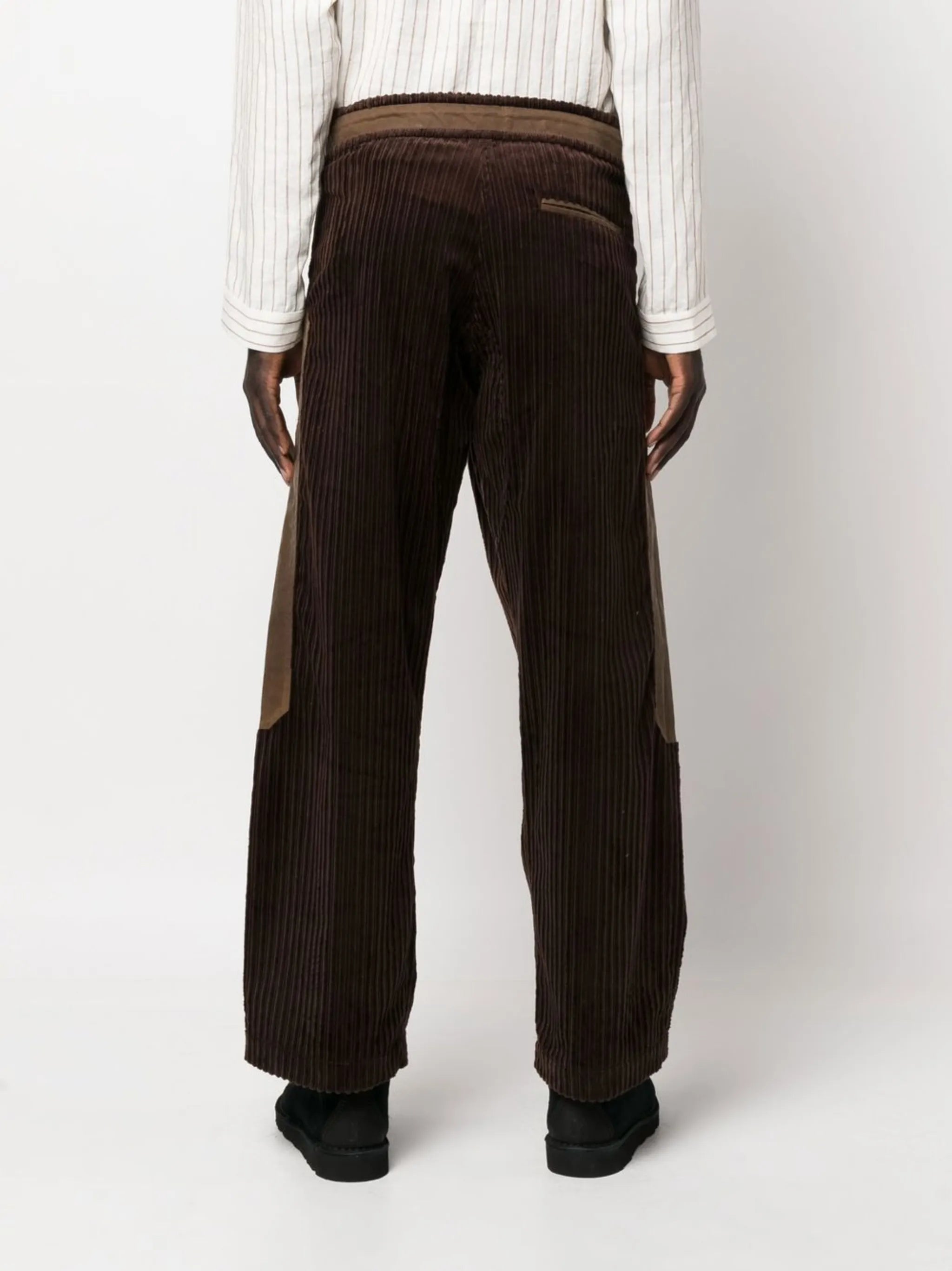 corduroy straight-leg trousers