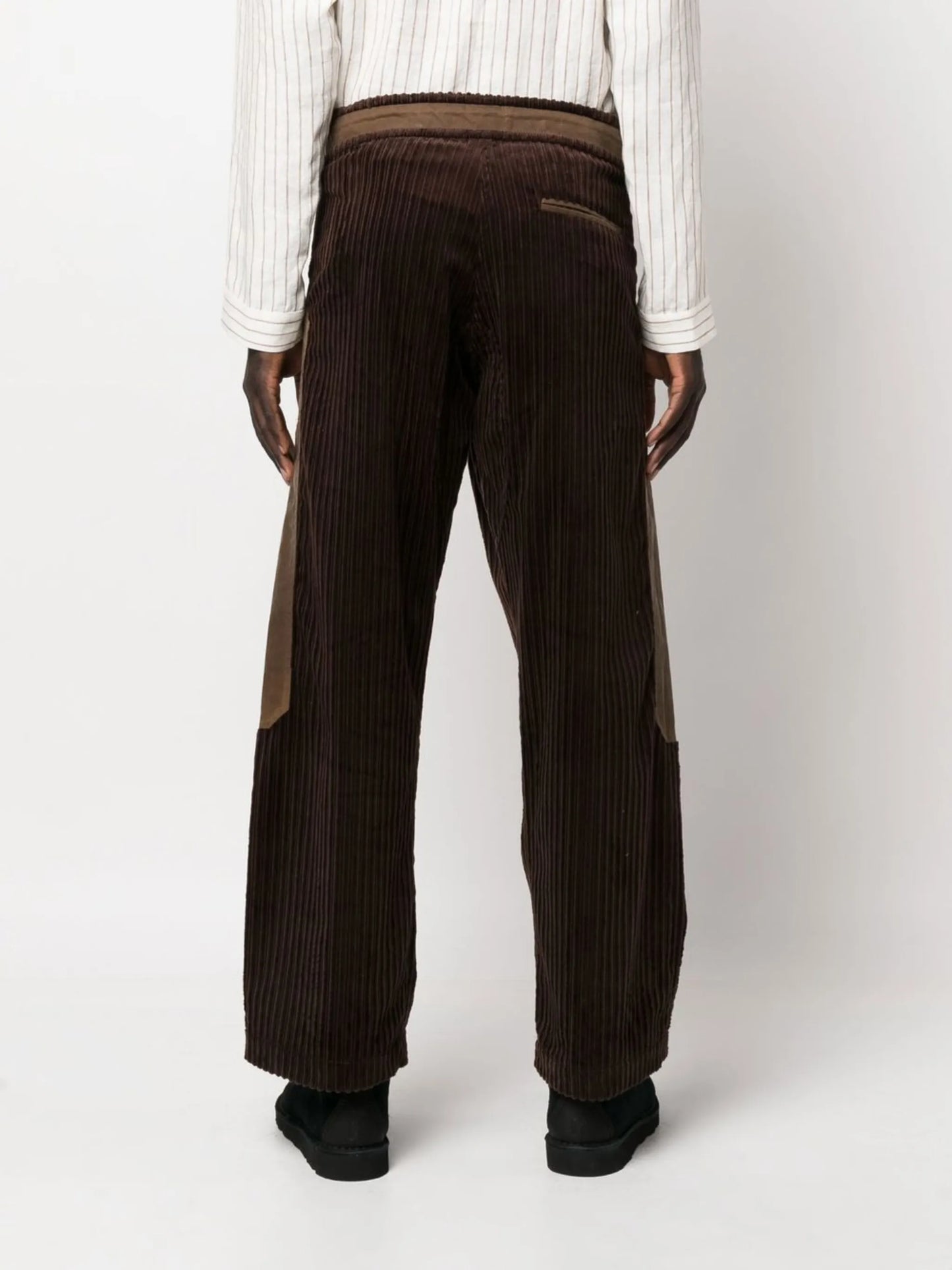 corduroy straight-leg trousers