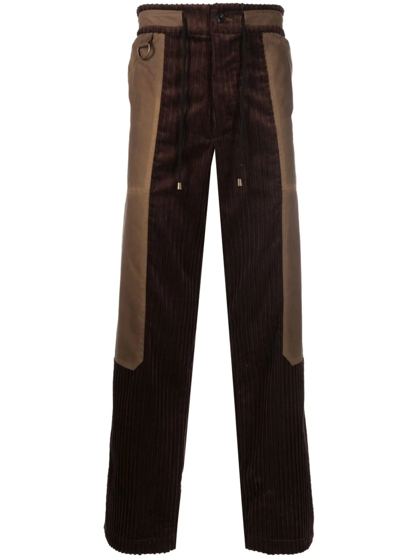 corduroy straight-leg trousers