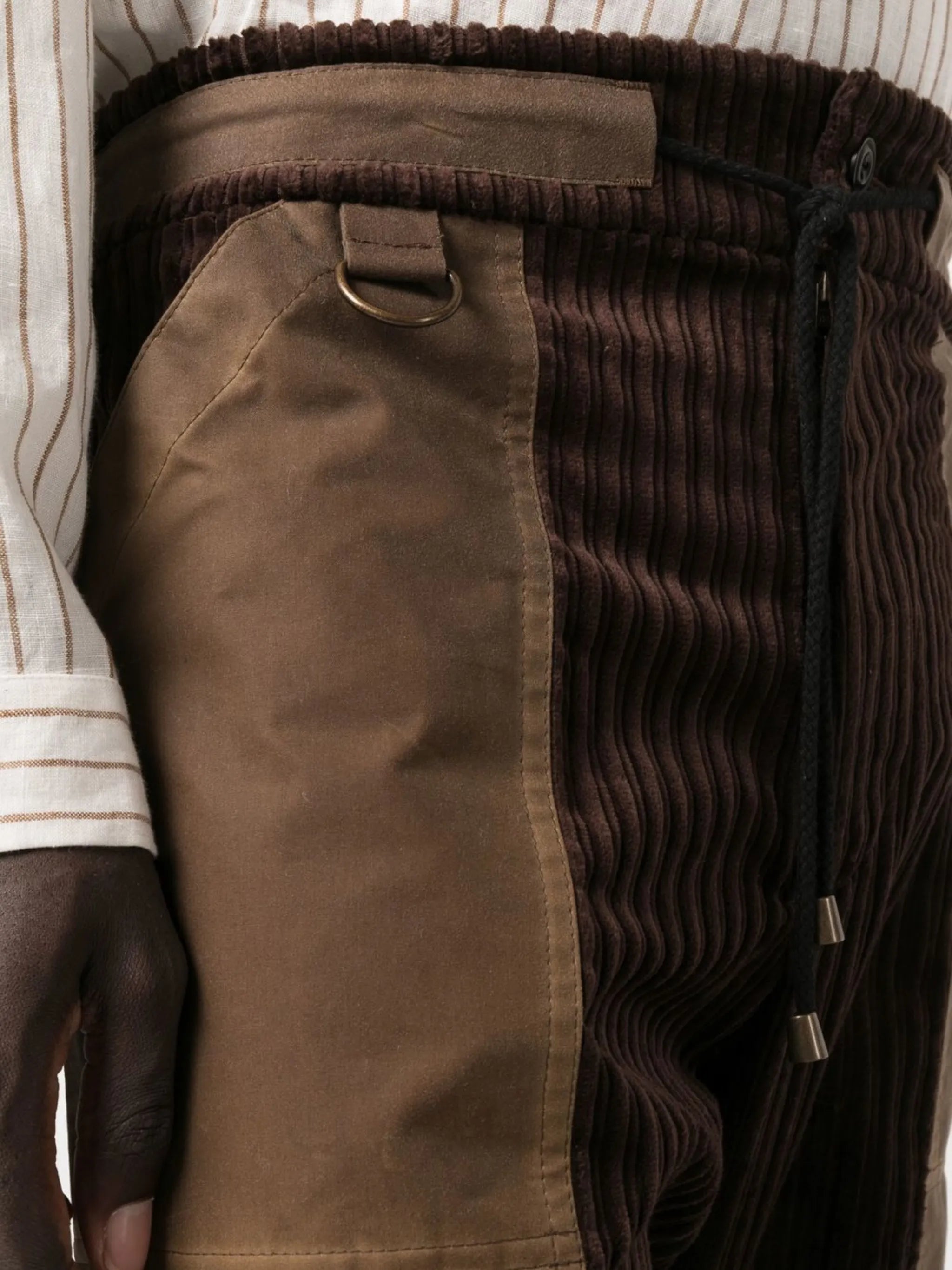 corduroy straight-leg trousers