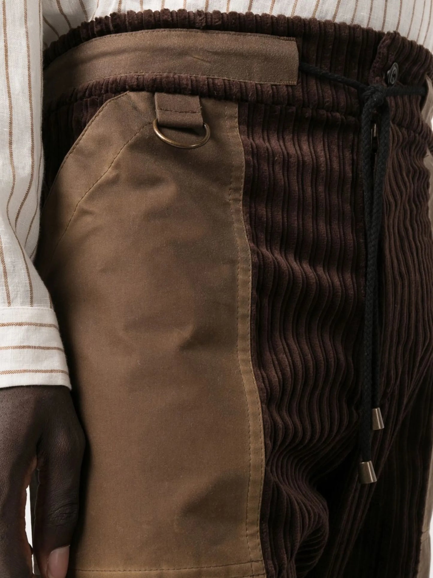 corduroy straight-leg trousers
