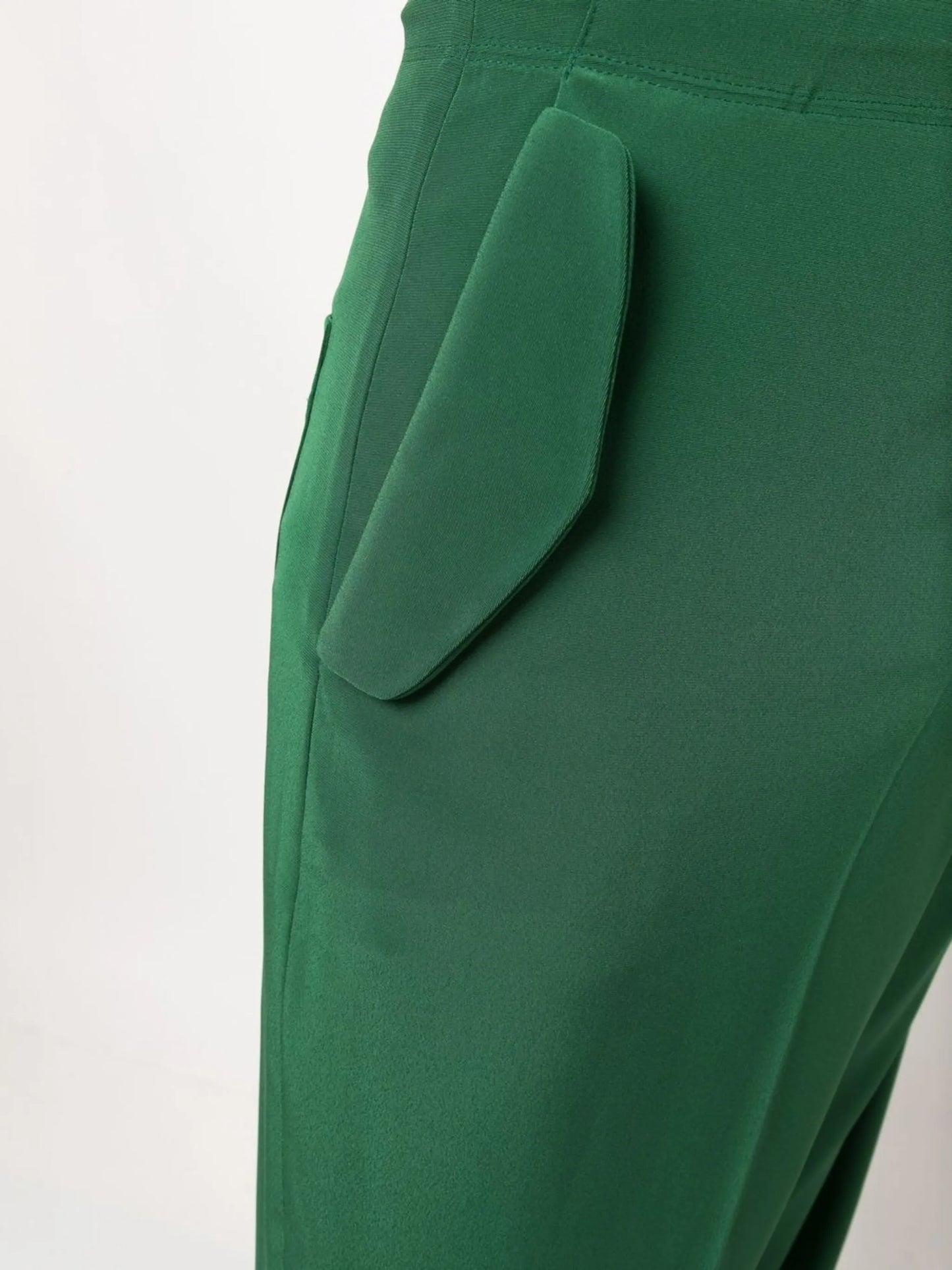 flap-pocket wide-leg trousers