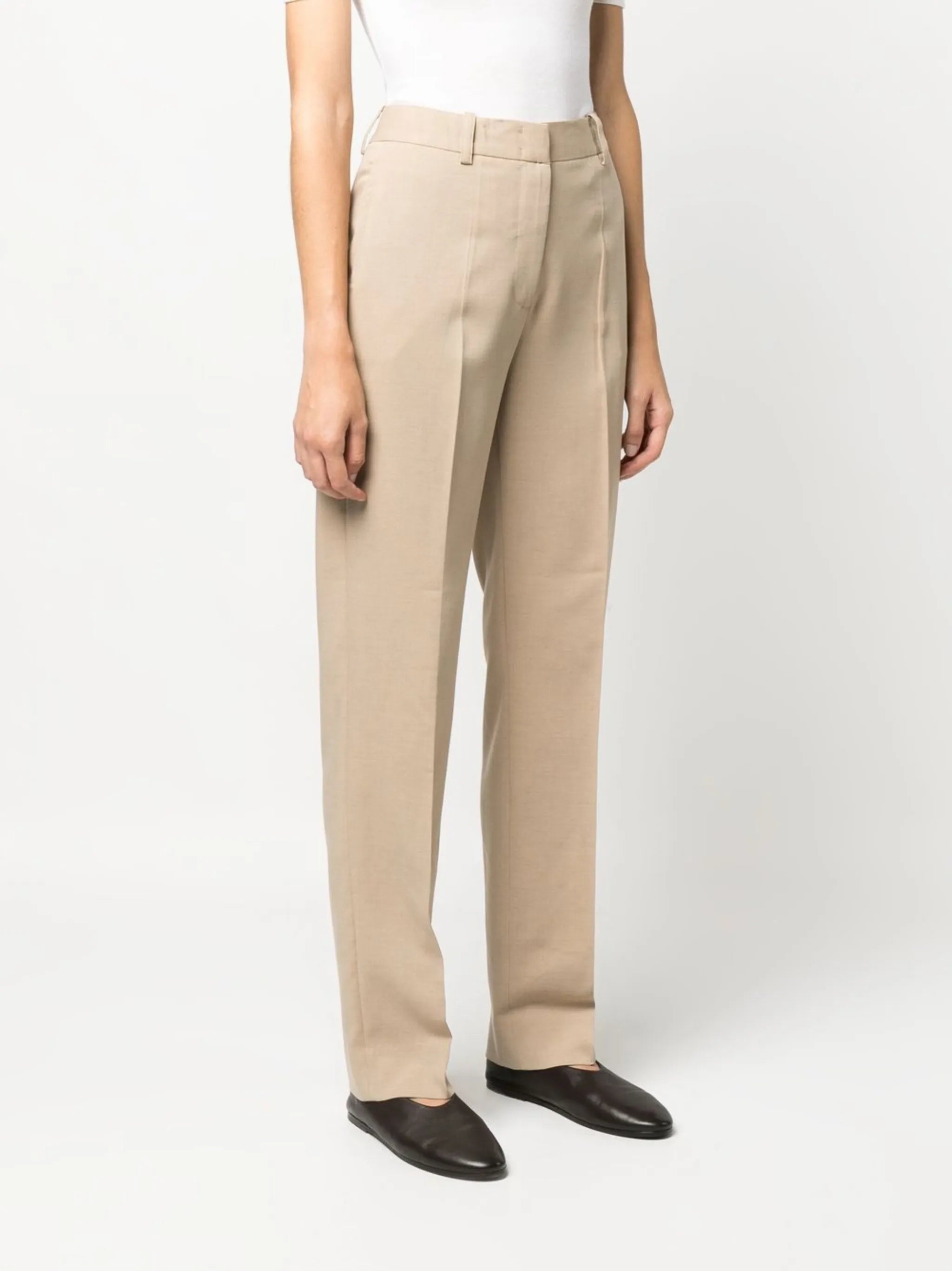 pleated chino trousers