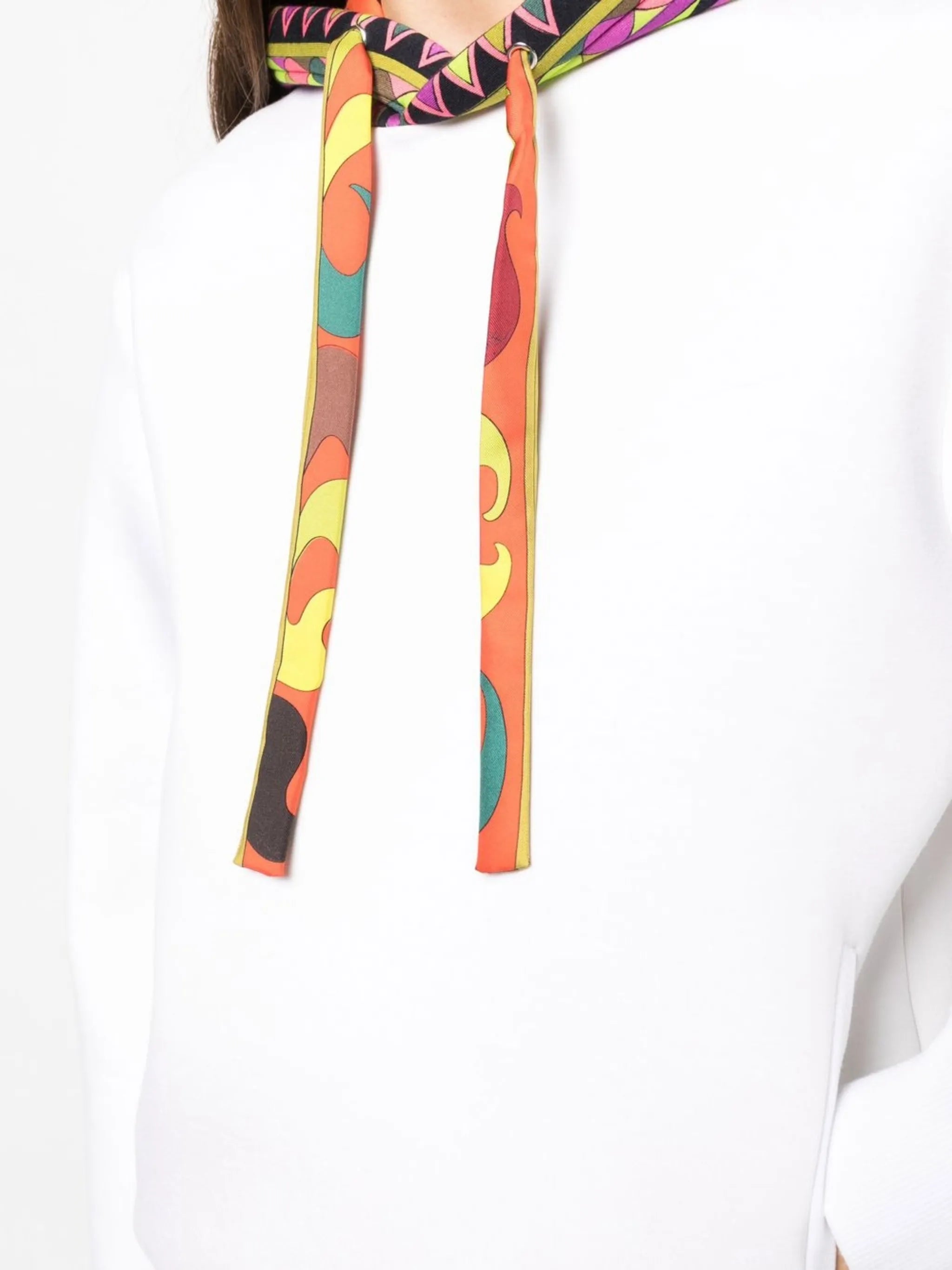 Rombi-print drawstring hoodie